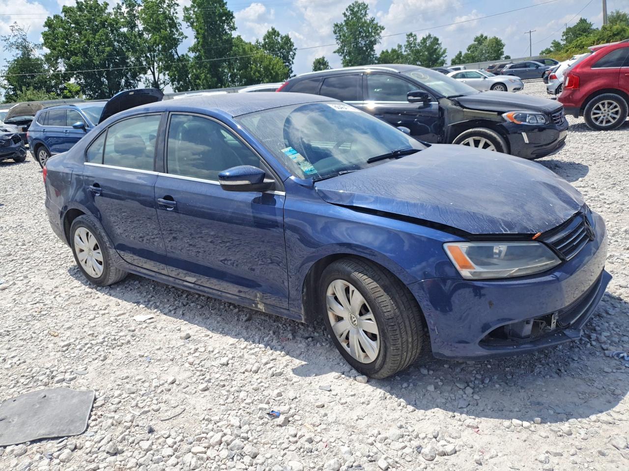 2013 Volkswagen Jetta Se Blue vin: 3VWDP7AJ3DM218219