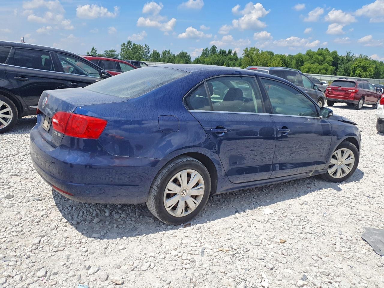 2013 Volkswagen Jetta Se Blue vin: 3VWDP7AJ3DM218219