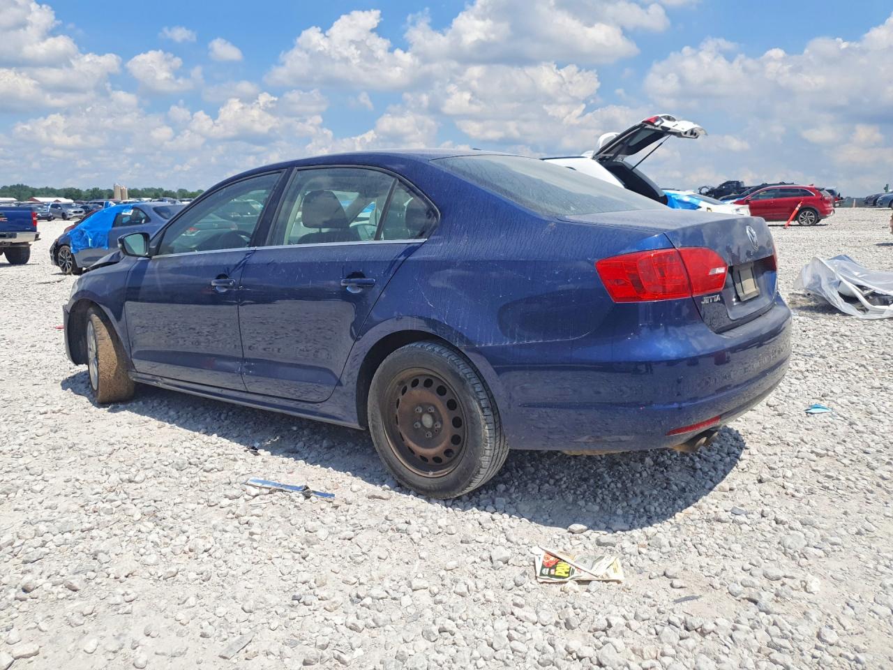 2013 Volkswagen Jetta Se Blue vin: 3VWDP7AJ3DM218219