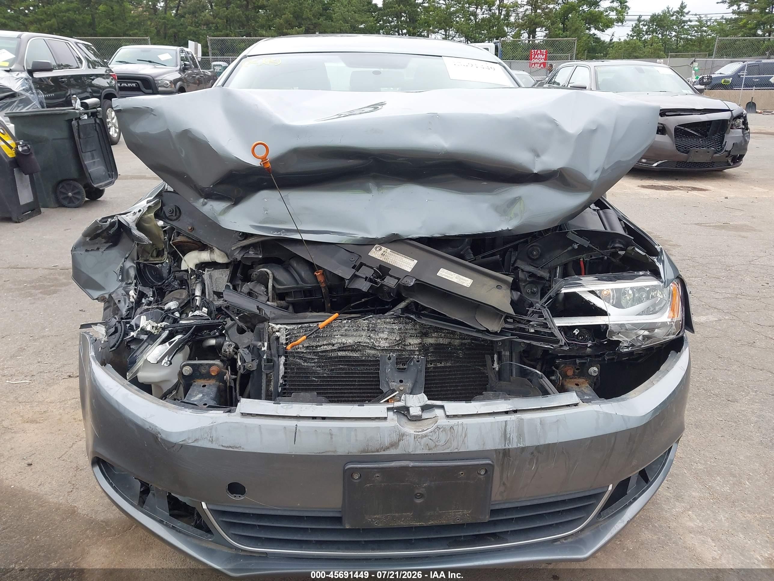 2013 Volkswagen Jetta 2.5l Se Gray vin: 3VWDP7AJ3DM218611
