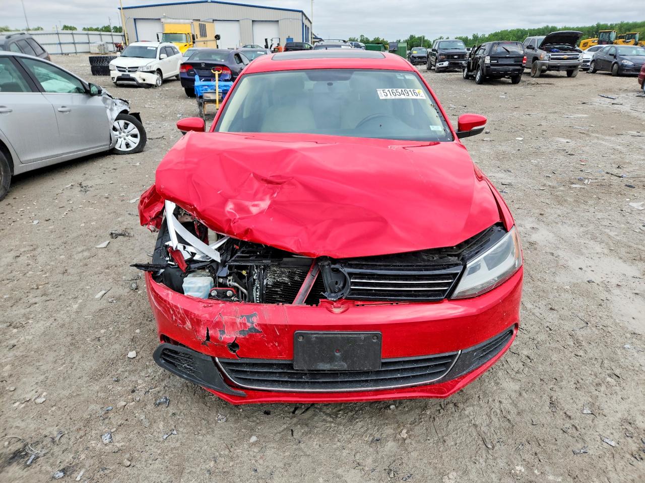2013 Volkswagen Jetta Se Red vin: 3VWDP7AJ3DM361980