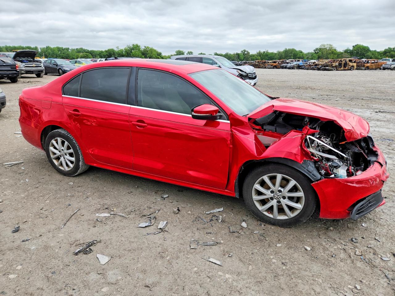 2013 Volkswagen Jetta Se Red vin: 3VWDP7AJ3DM361980