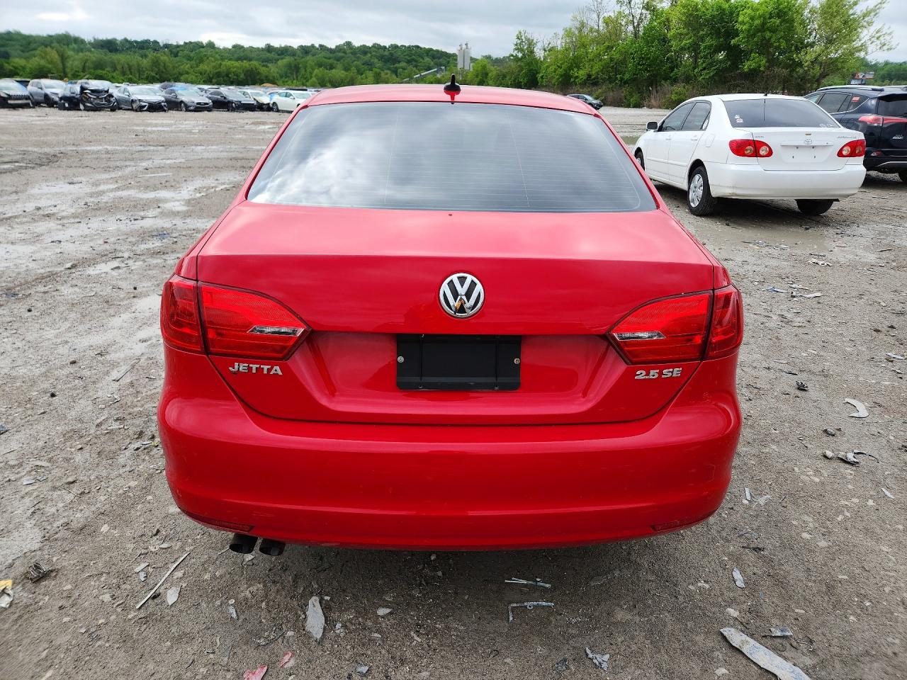 2013 Volkswagen Jetta Se Red vin: 3VWDP7AJ3DM361980