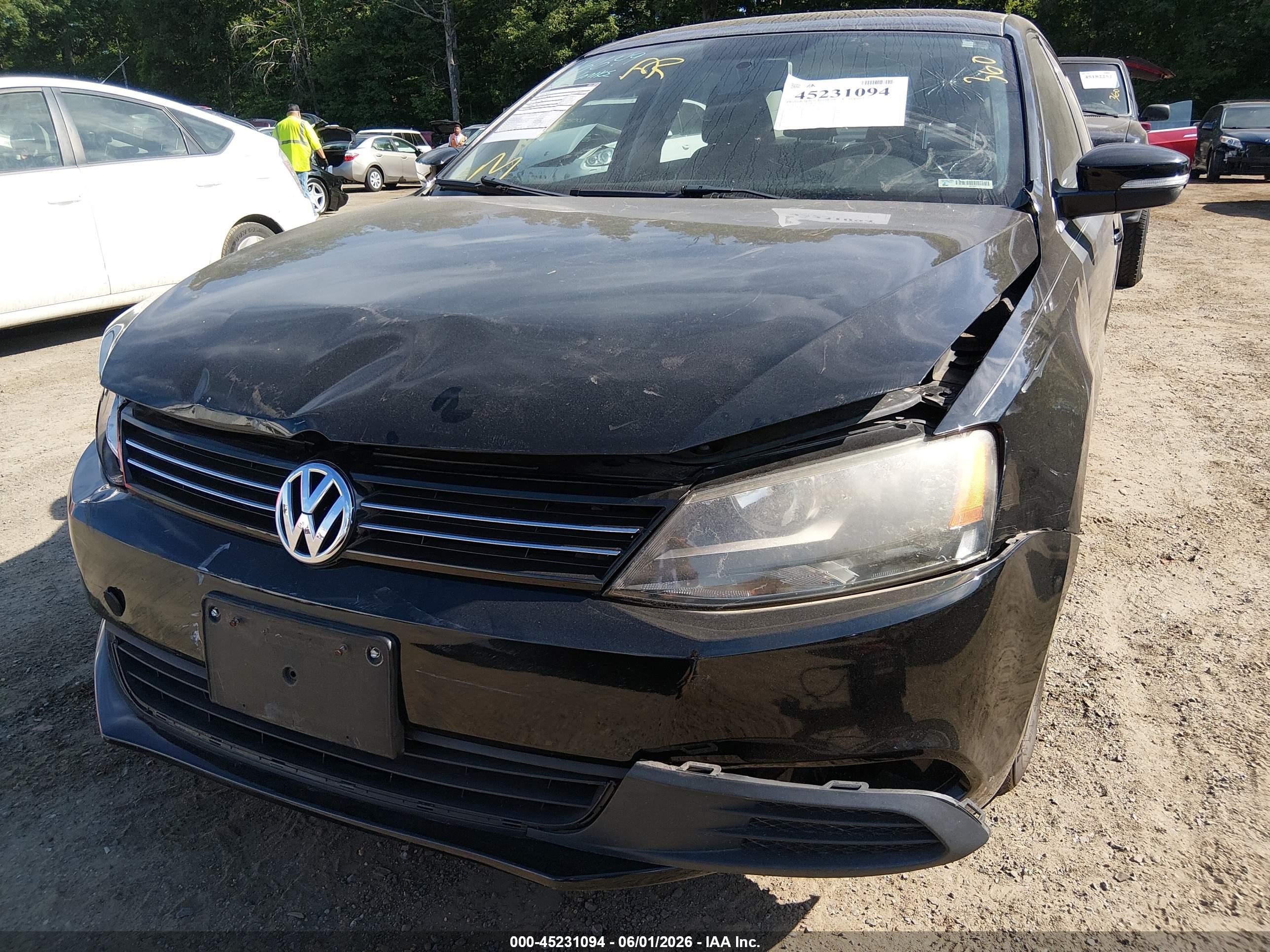 2013 Volkswagen Jetta 2.5l Se Black vin: 3VWDP7AJ3DM387219