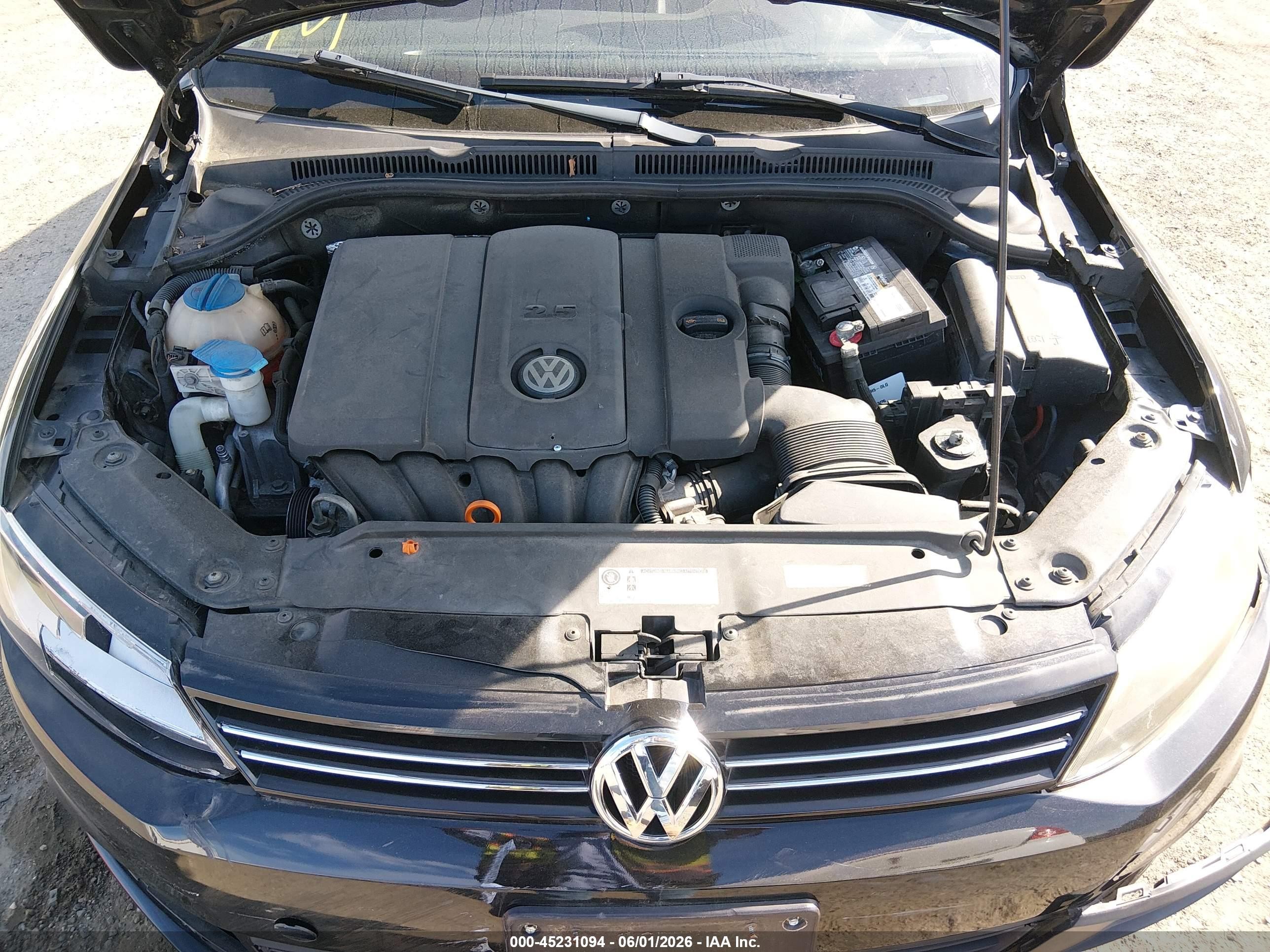 2013 Volkswagen Jetta 2.5l Se Black vin: 3VWDP7AJ3DM387219