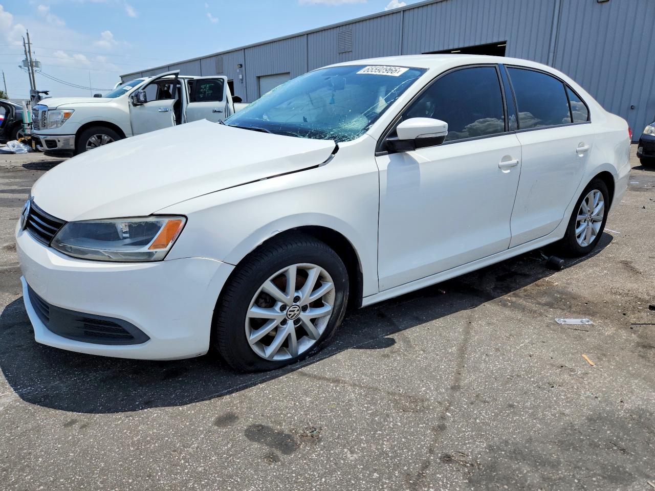 2012 Volkswagen Jetta Se White vin: 3VWDP7AJ4CM076767