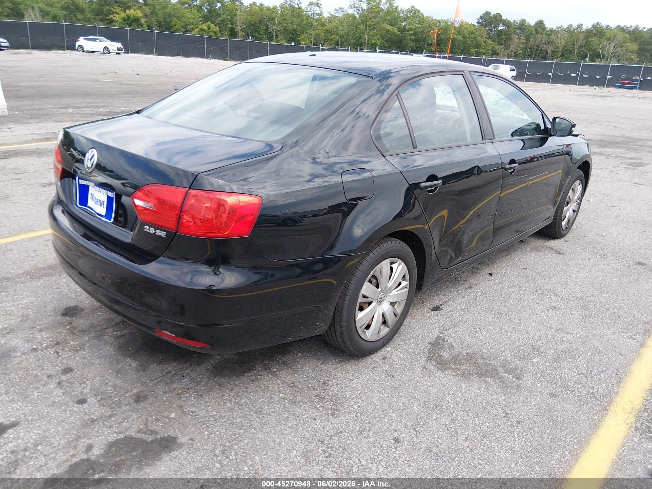 2012 Volkswagen Jetta 2.5l Se Черный vin: 3VWDP7AJ4CM110951