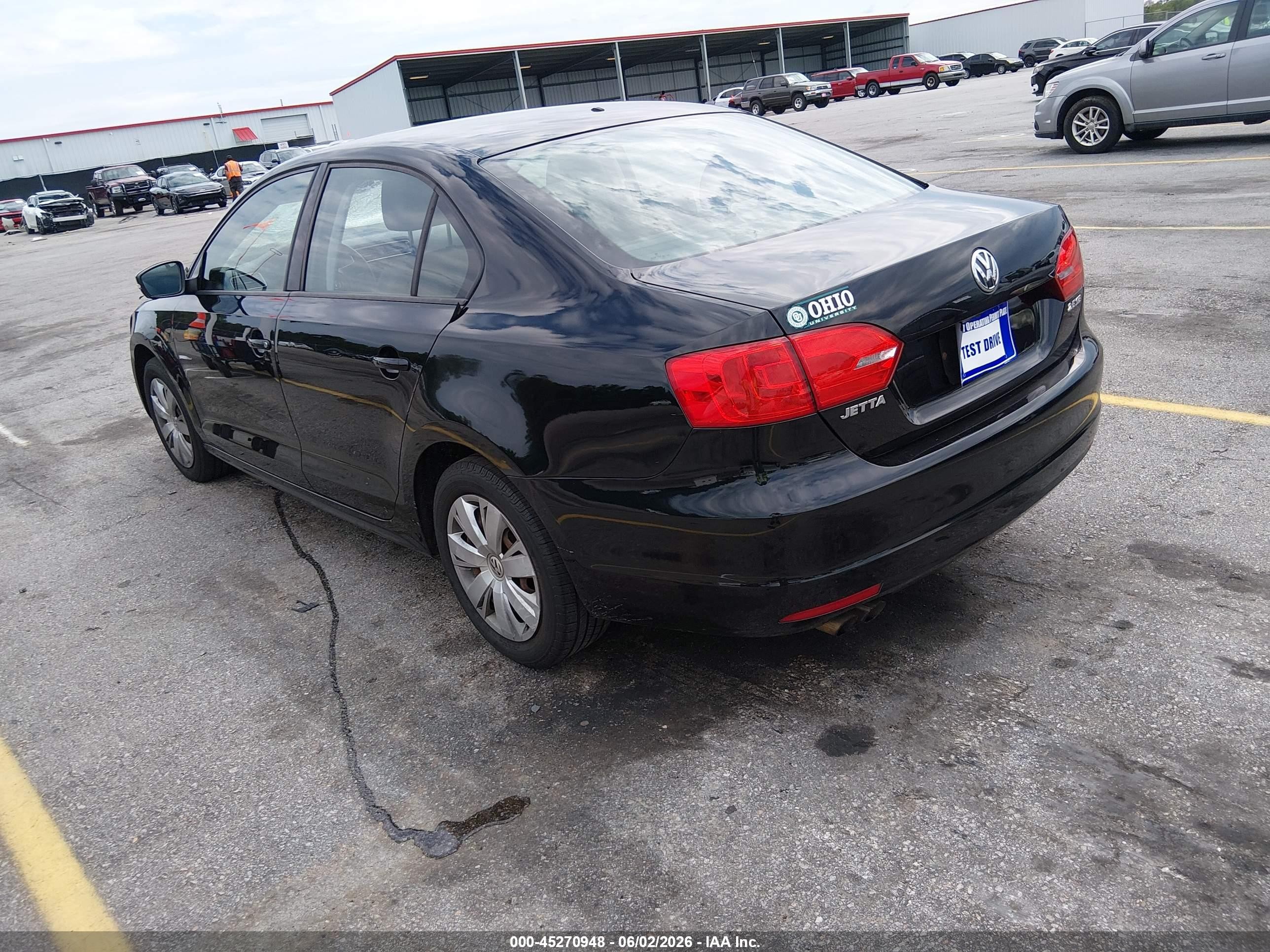 2012 Volkswagen Jetta 2.5l Se Черный vin: 3VWDP7AJ4CM110951