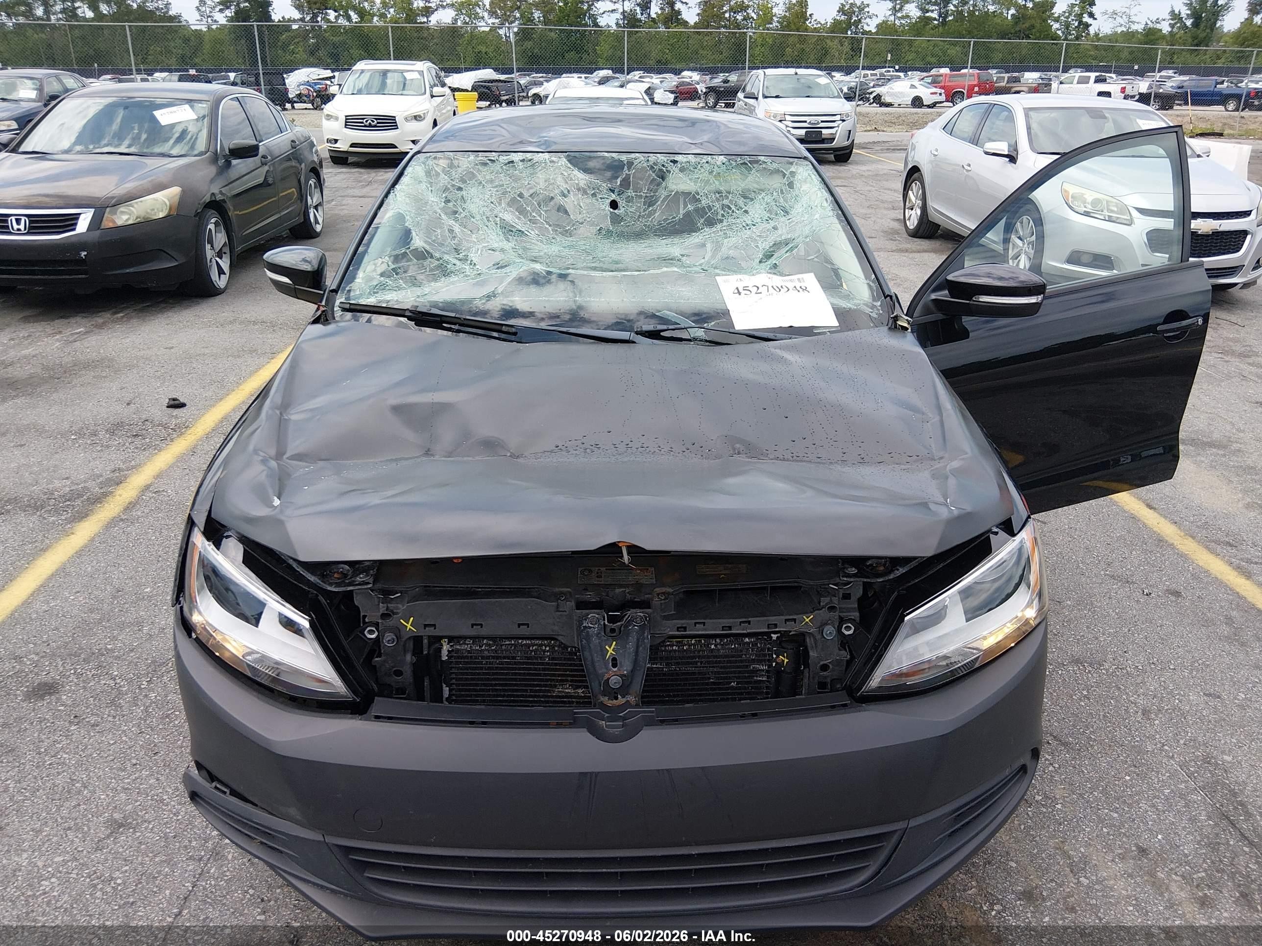 2012 Volkswagen Jetta 2.5l Se Черный vin: 3VWDP7AJ4CM110951