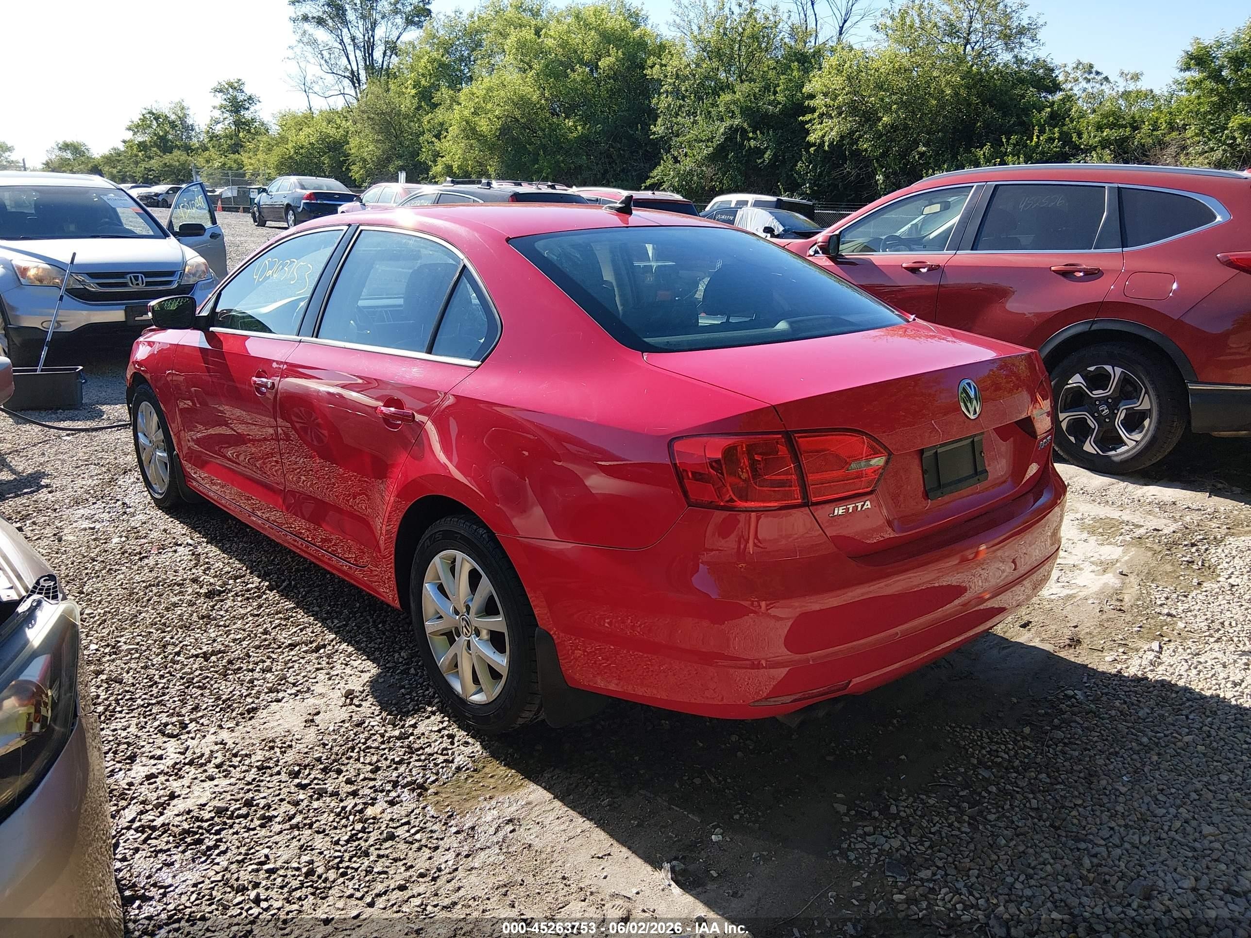 2012 Volkswagen Jetta 2.5l Se Red vin: 3VWDP7AJ4CM300989