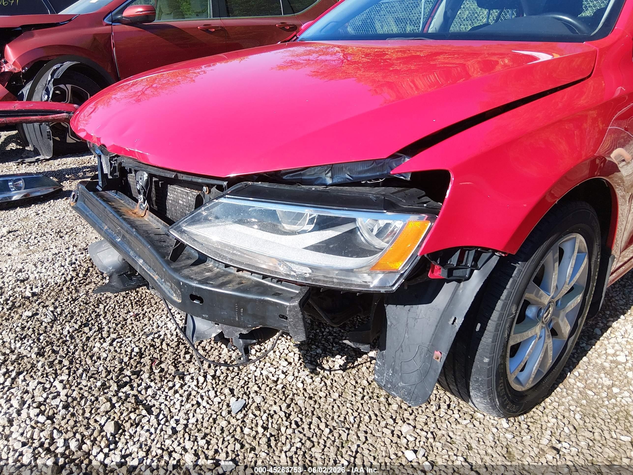 2012 Volkswagen Jetta 2.5l Se Red vin: 3VWDP7AJ4CM300989