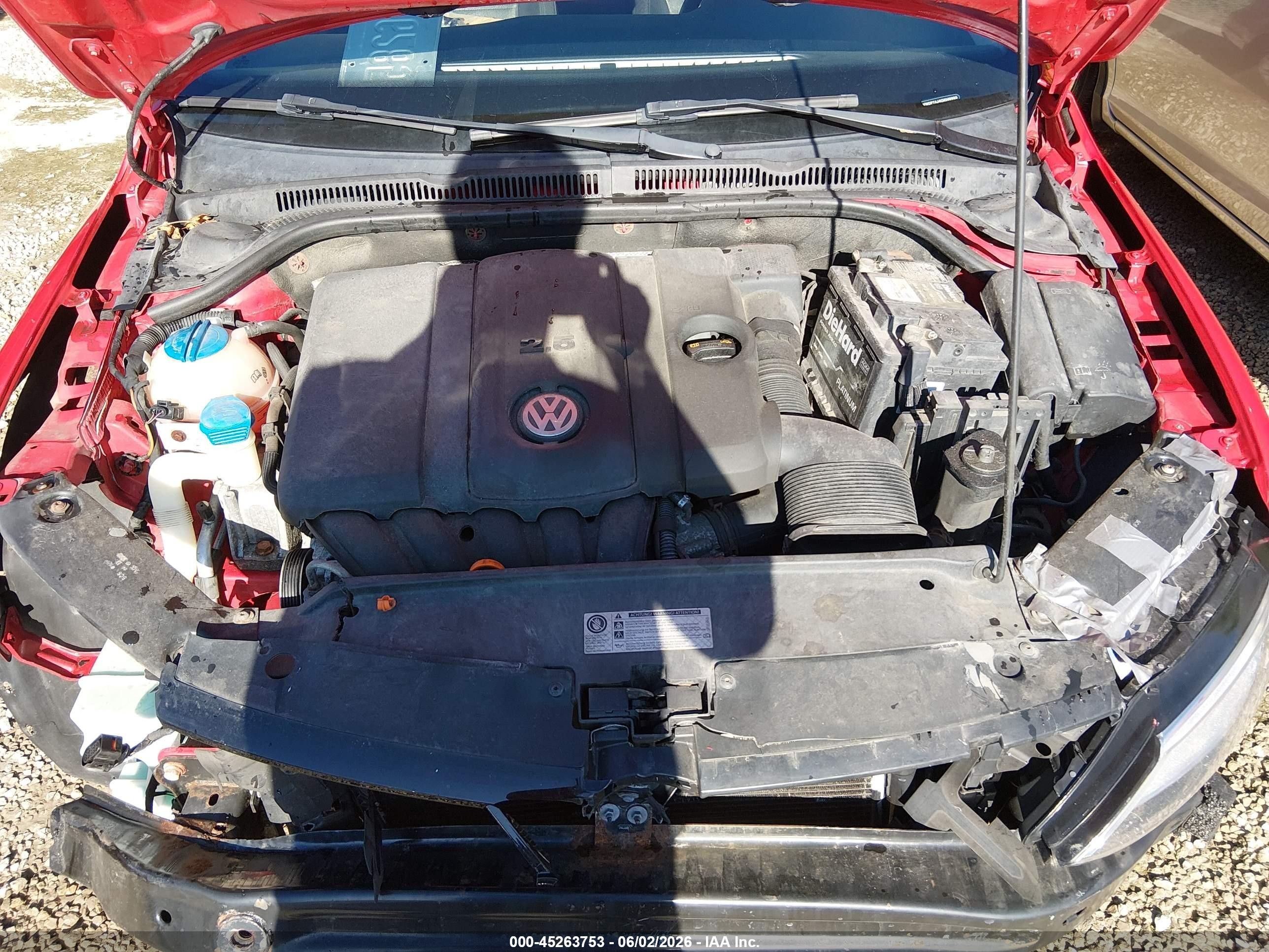 2012 Volkswagen Jetta 2.5l Se Red vin: 3VWDP7AJ4CM300989