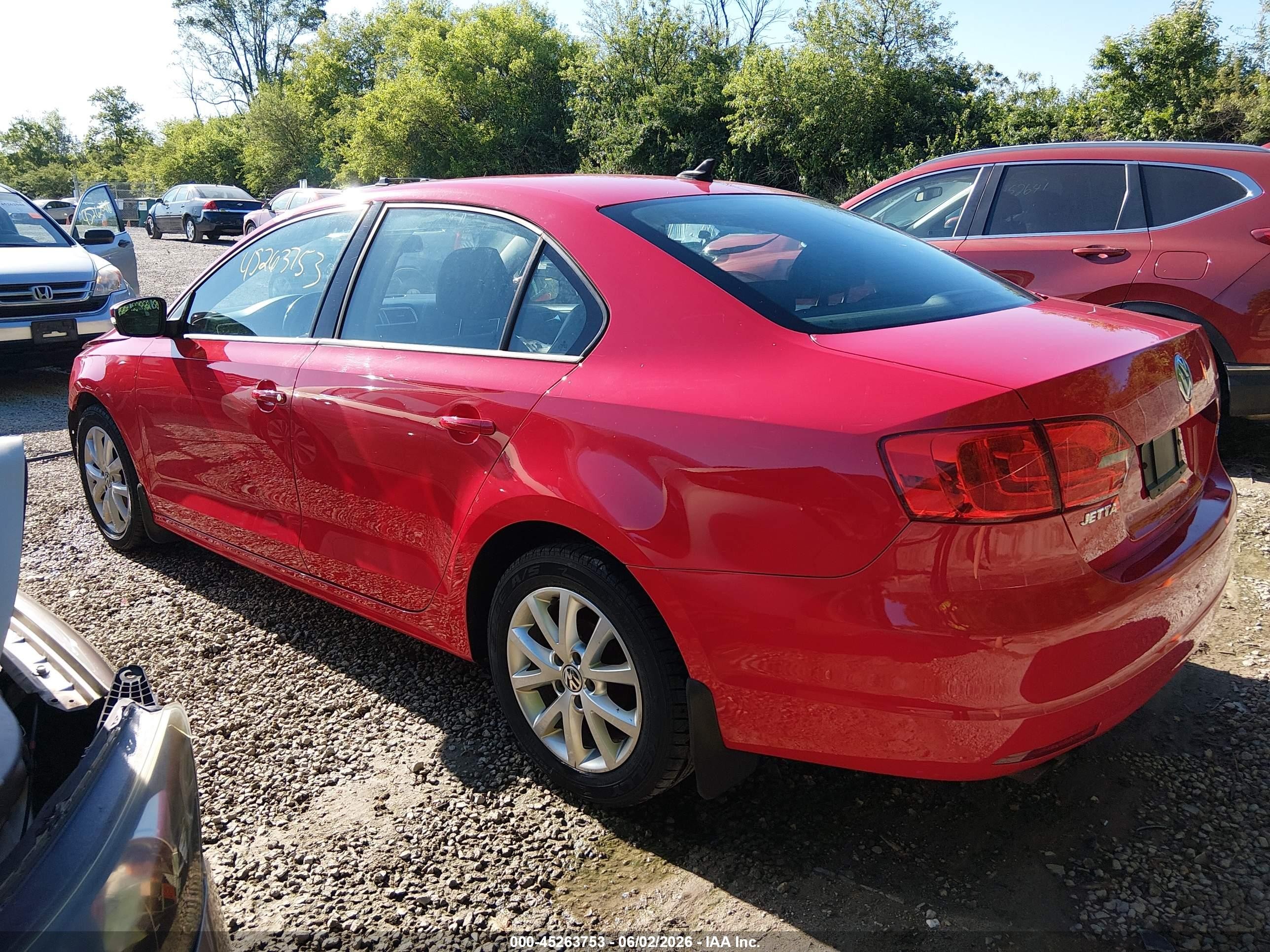 2012 Volkswagen Jetta 2.5l Se Red vin: 3VWDP7AJ4CM300989