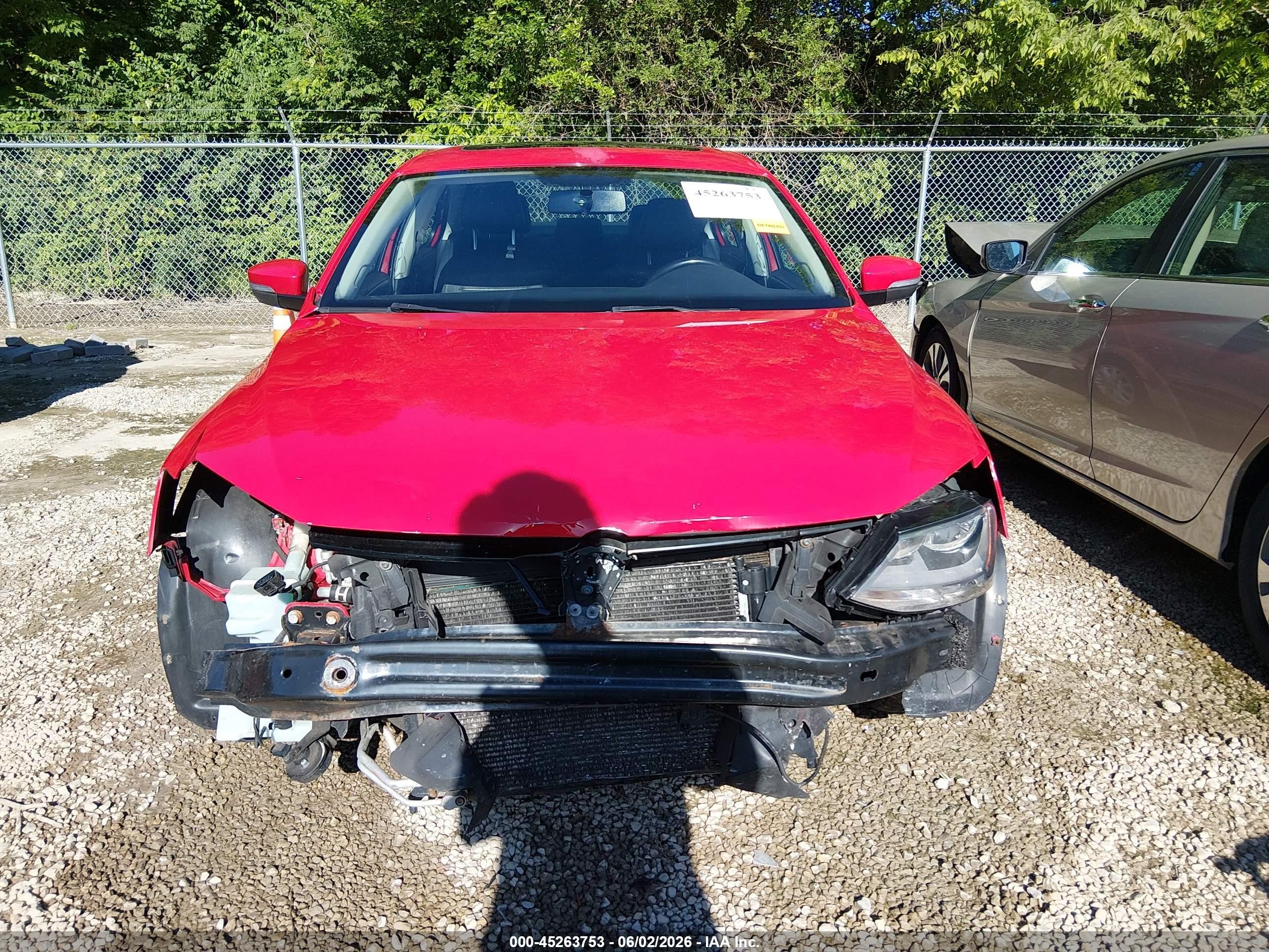 2012 Volkswagen Jetta 2.5l Se Red vin: 3VWDP7AJ4CM300989