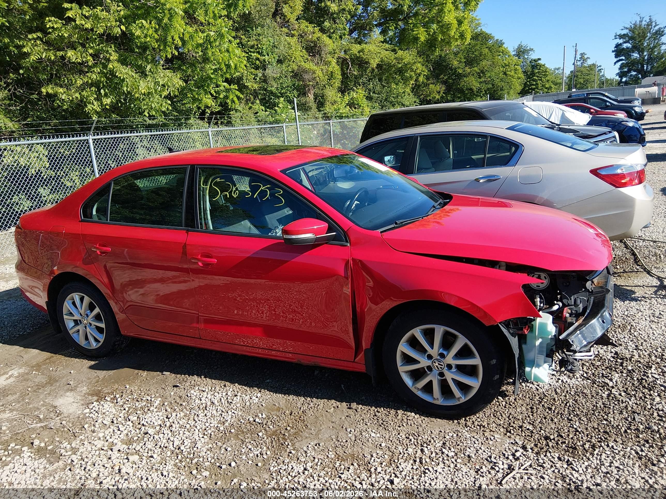 2012 Volkswagen Jetta 2.5l Se Red vin: 3VWDP7AJ4CM300989