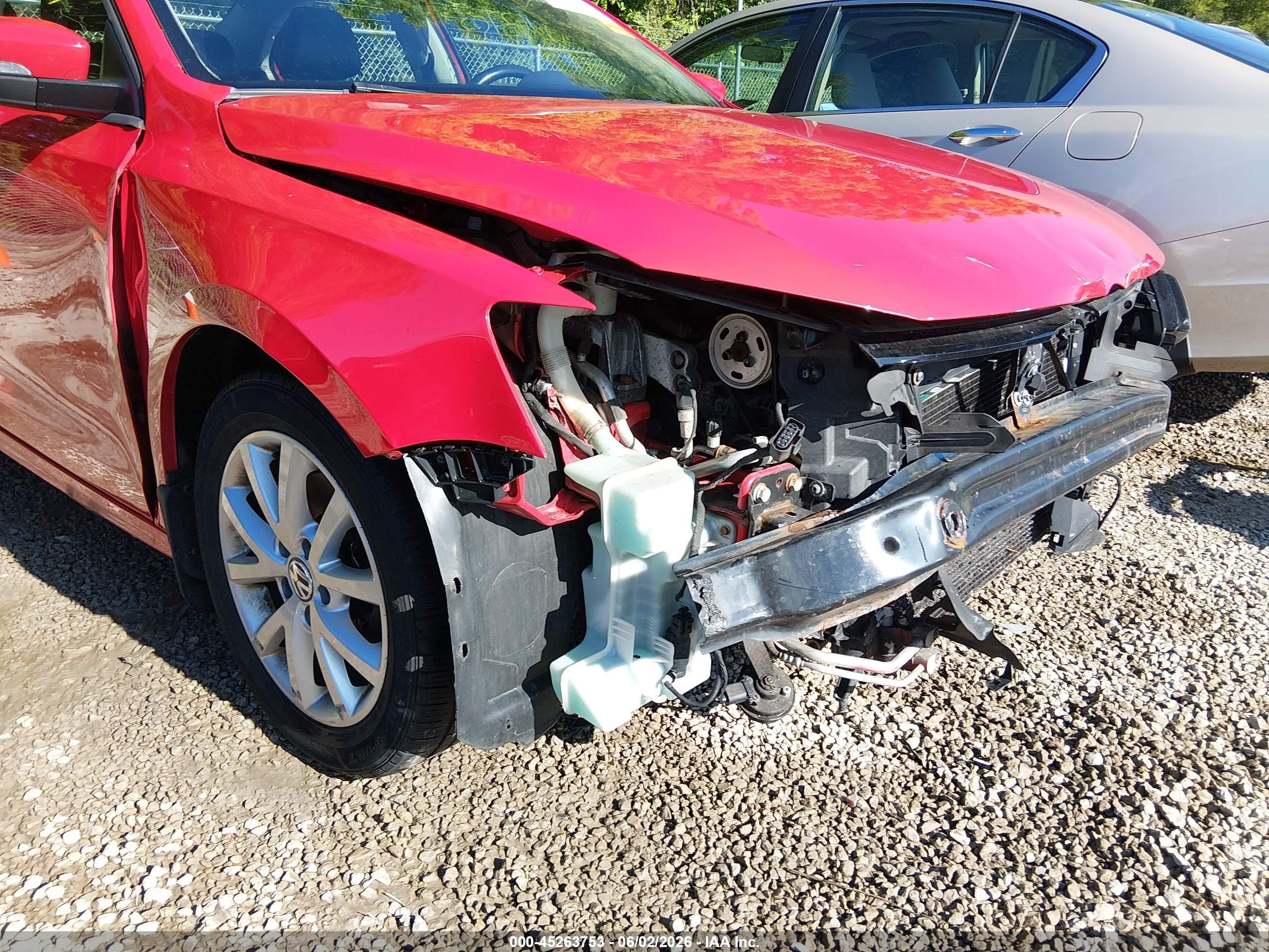 2012 Volkswagen Jetta 2.5l Se Red vin: 3VWDP7AJ4CM300989
