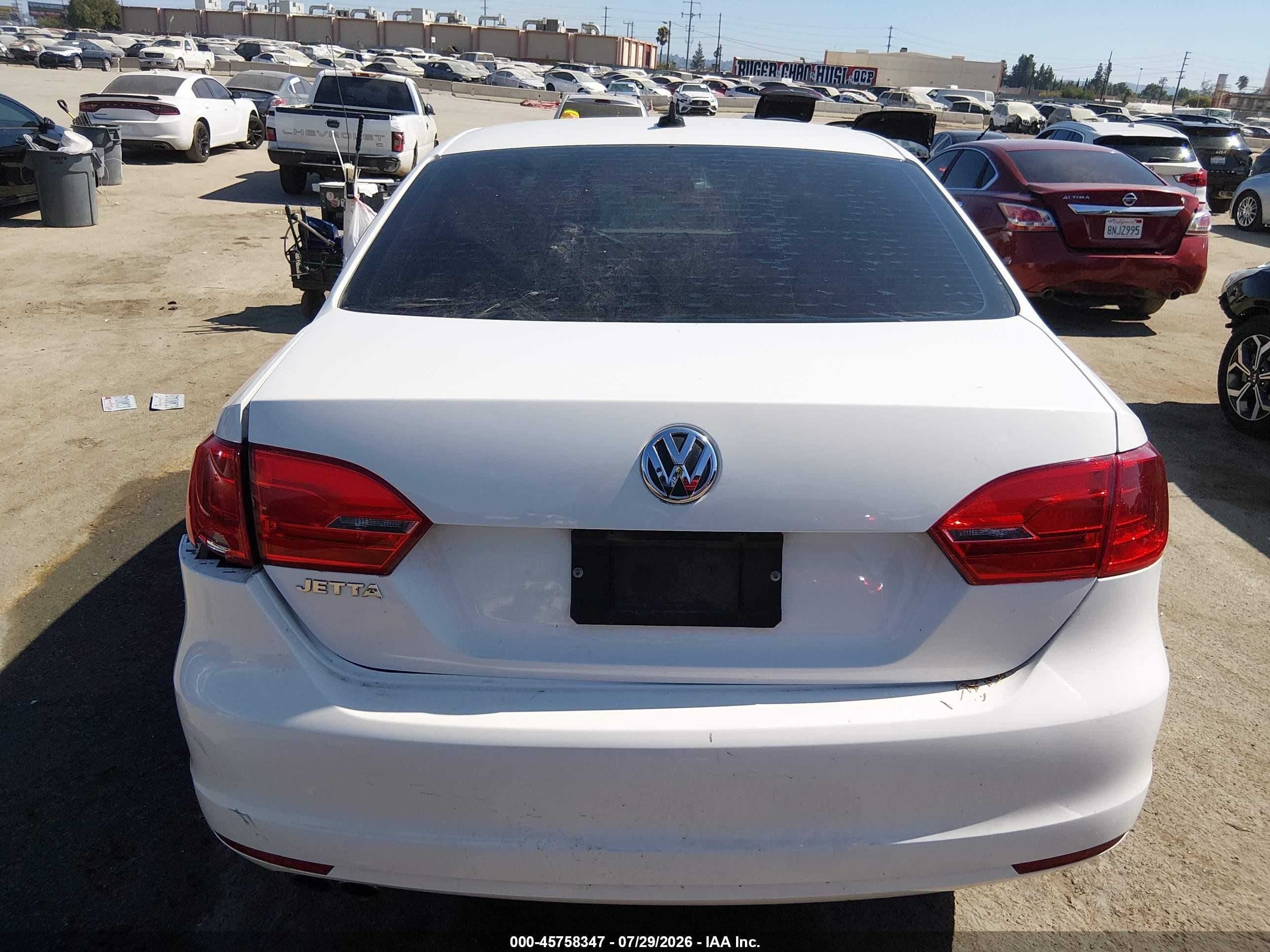 2012 Volkswagen Jetta 2.5l Se White vin: 3VWDP7AJ4CM308722