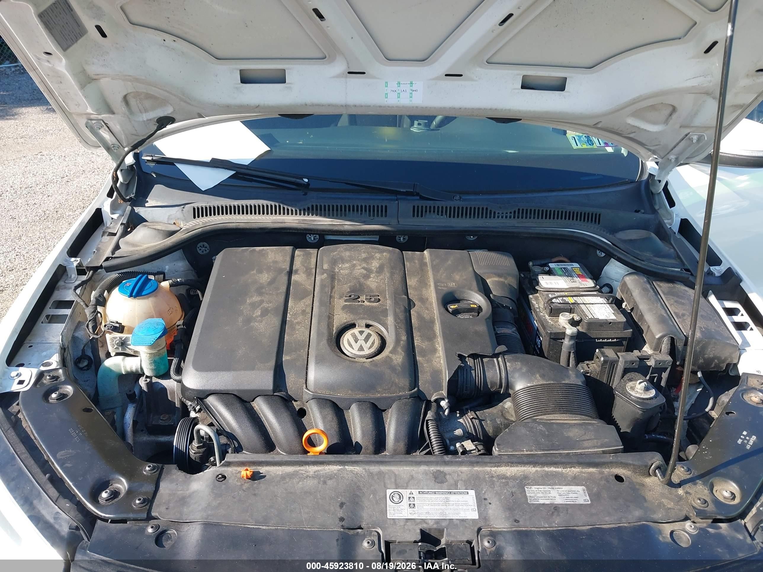 2012 Volkswagen Jetta 2.5l Se White vin: 3VWDP7AJ4CM357757