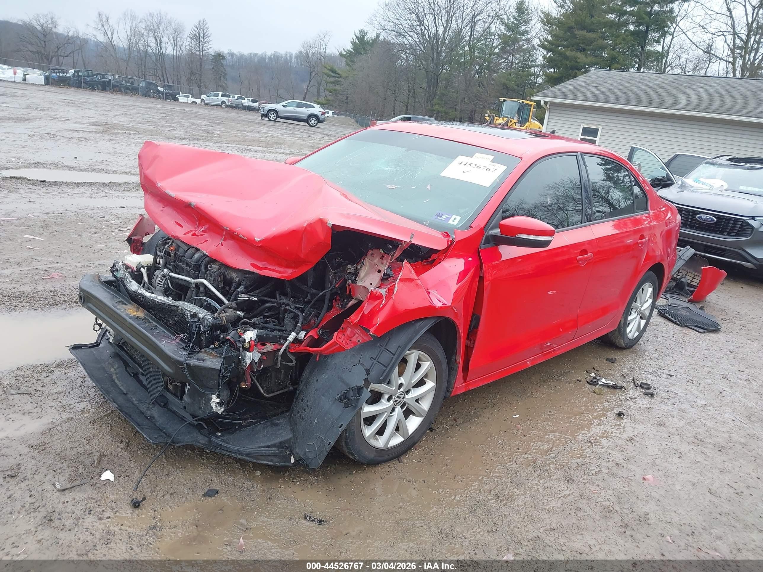 2012 Volkswagen Jetta 2.5l Se Red vin: 3VWDP7AJ4CM384635