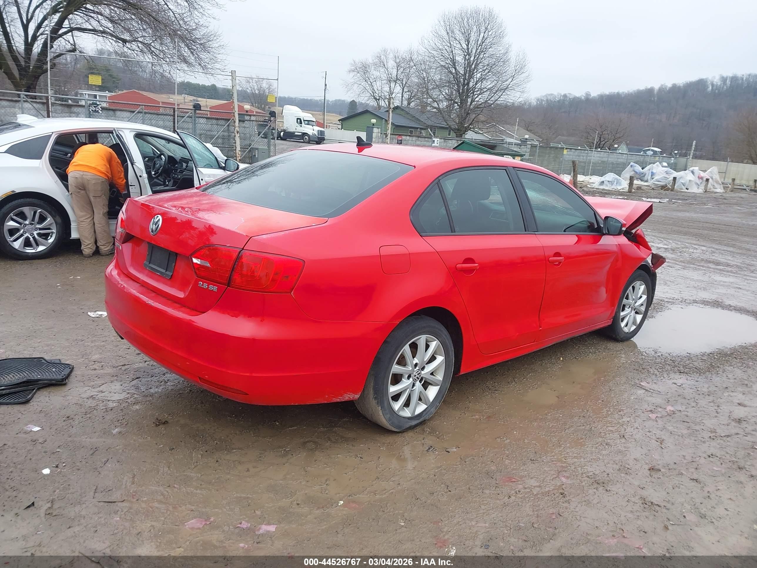 2012 Volkswagen Jetta 2.5l Se Red vin: 3VWDP7AJ4CM384635