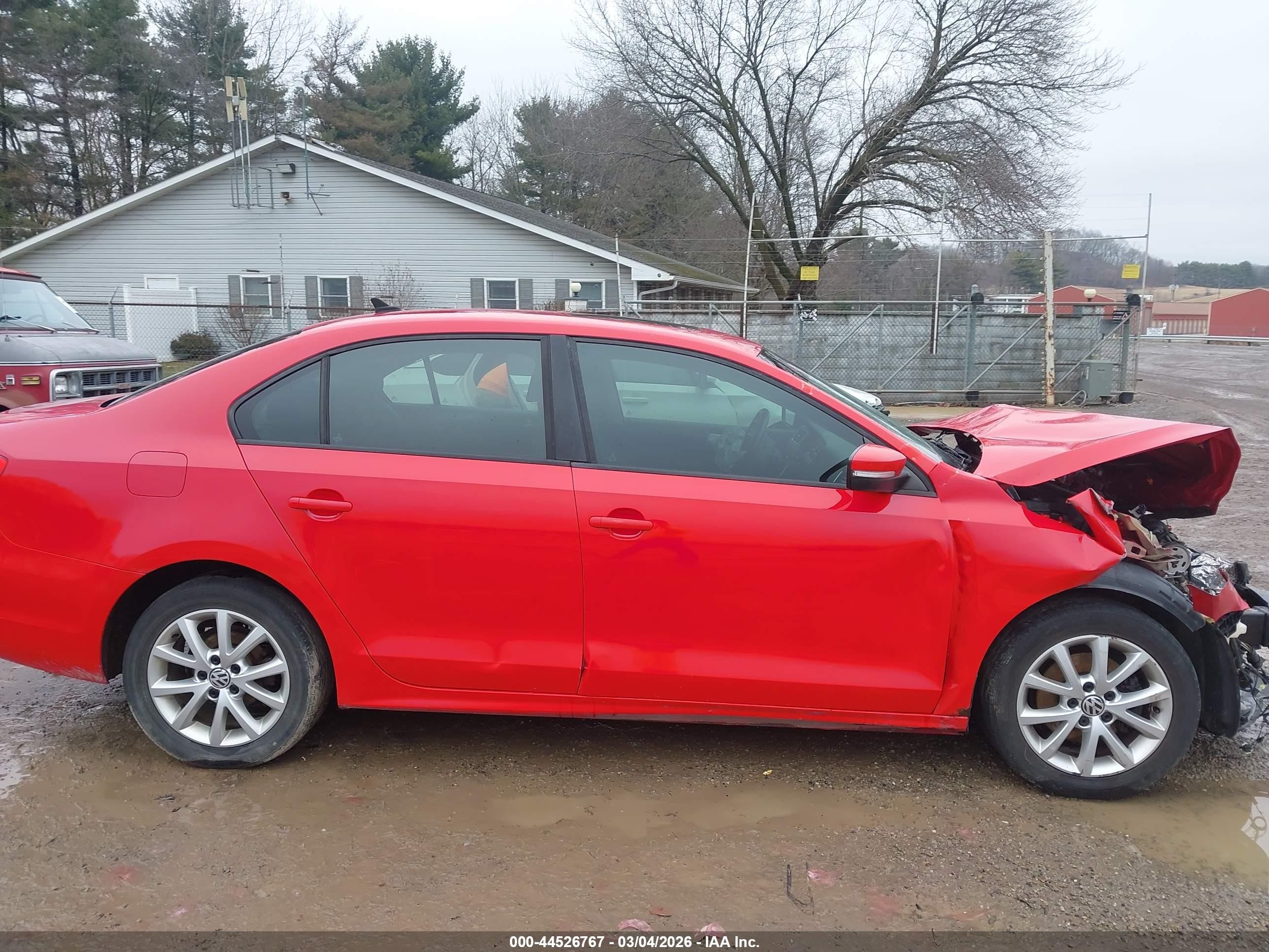 2012 Volkswagen Jetta 2.5l Se Red vin: 3VWDP7AJ4CM384635