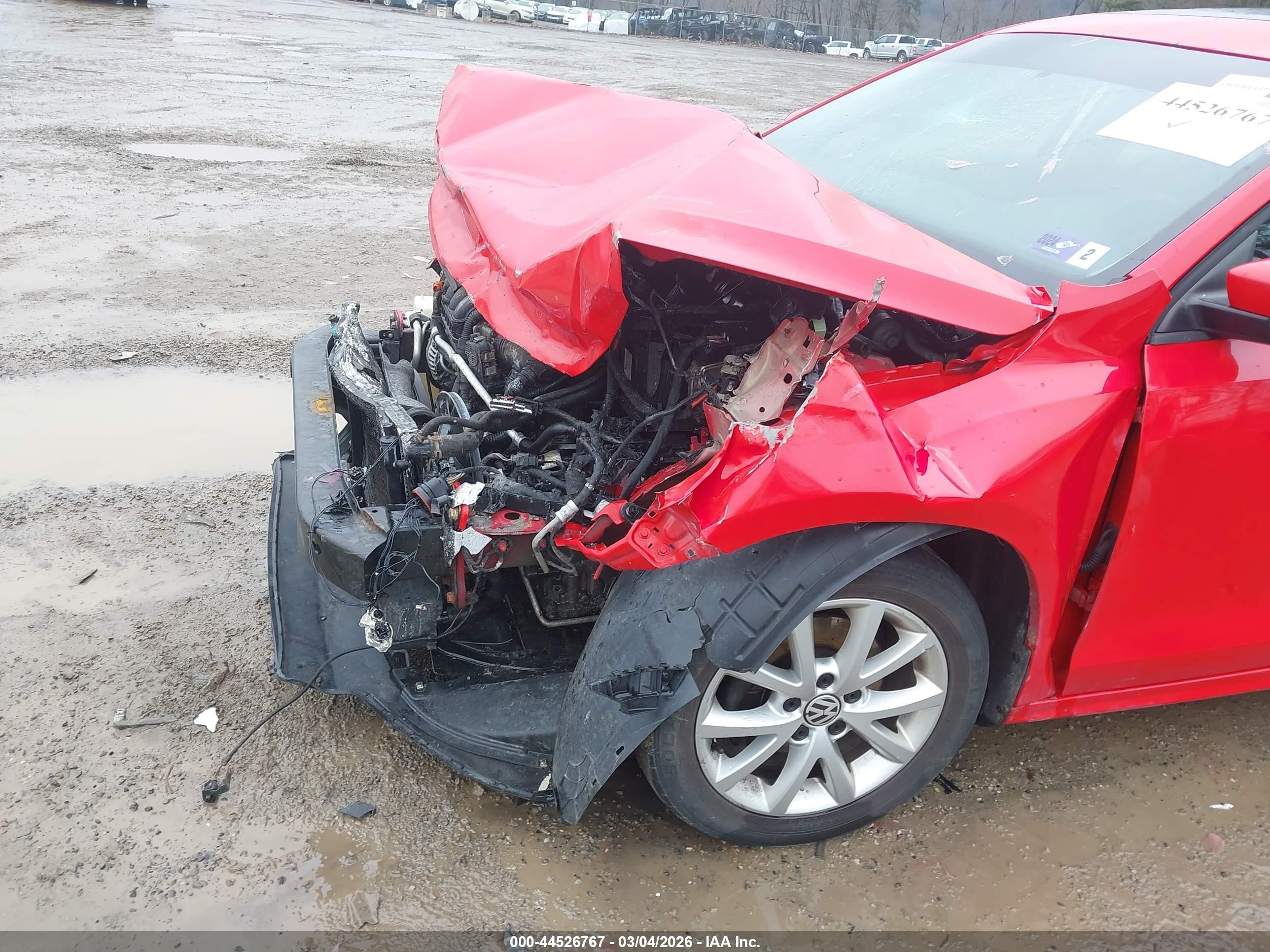 2012 Volkswagen Jetta 2.5l Se Red vin: 3VWDP7AJ4CM384635
