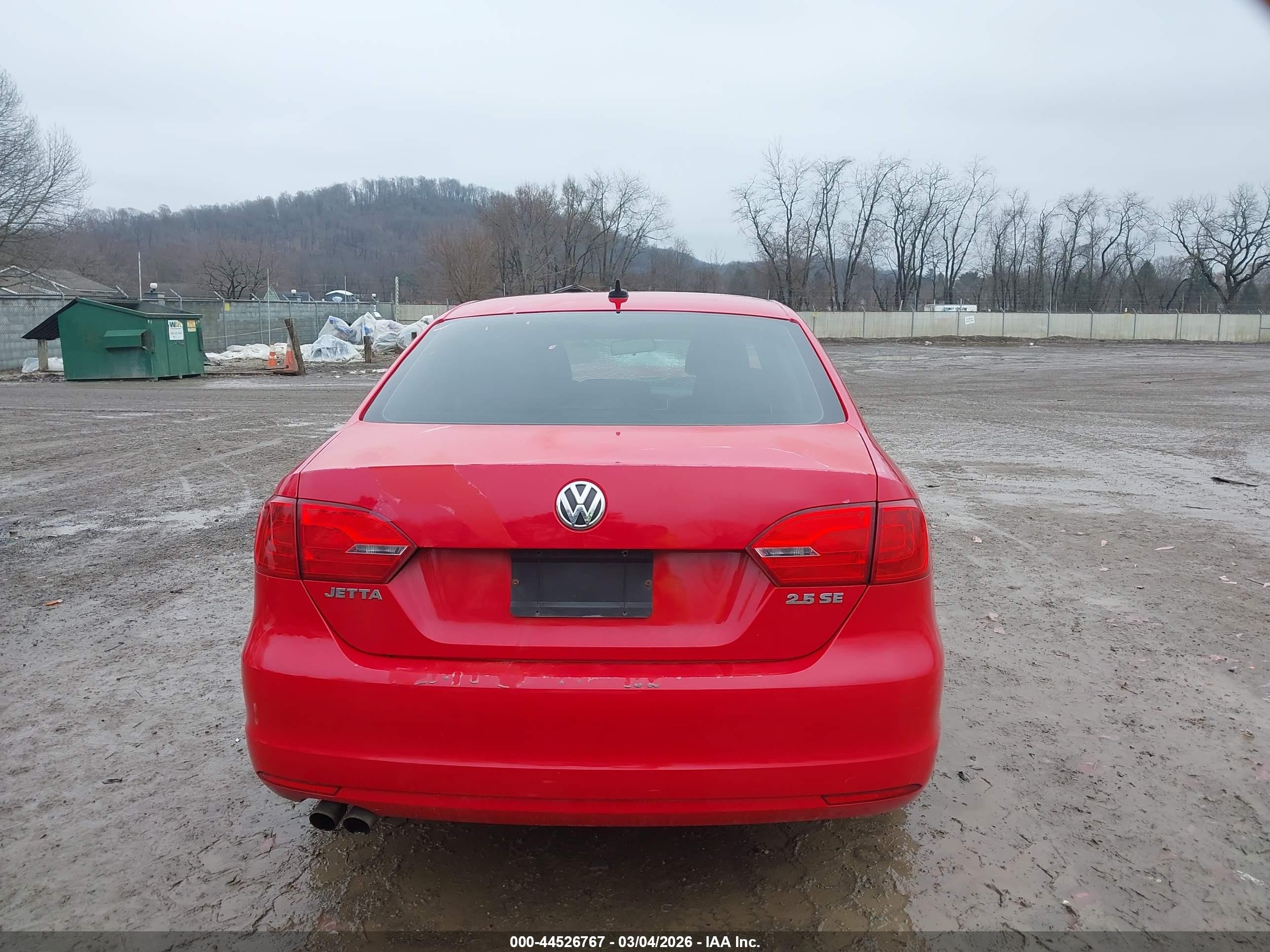 2012 Volkswagen Jetta 2.5l Se Red vin: 3VWDP7AJ4CM384635