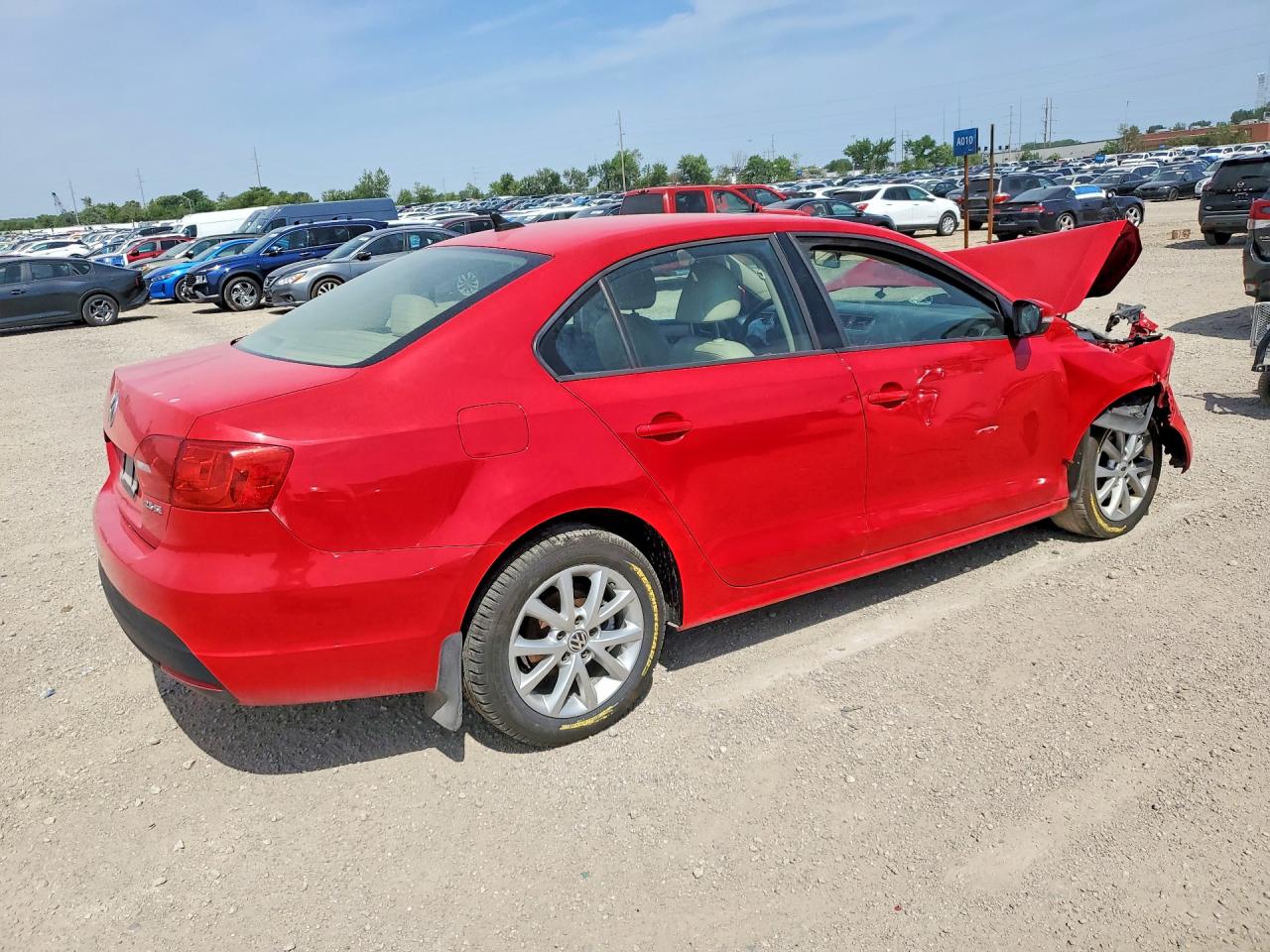 2012 Volkswagen Jetta Se Red vin: 3VWDP7AJ4CM396574