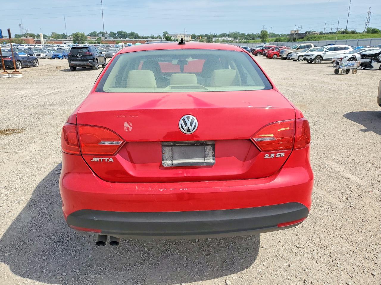2012 Volkswagen Jetta Se Red vin: 3VWDP7AJ4CM396574