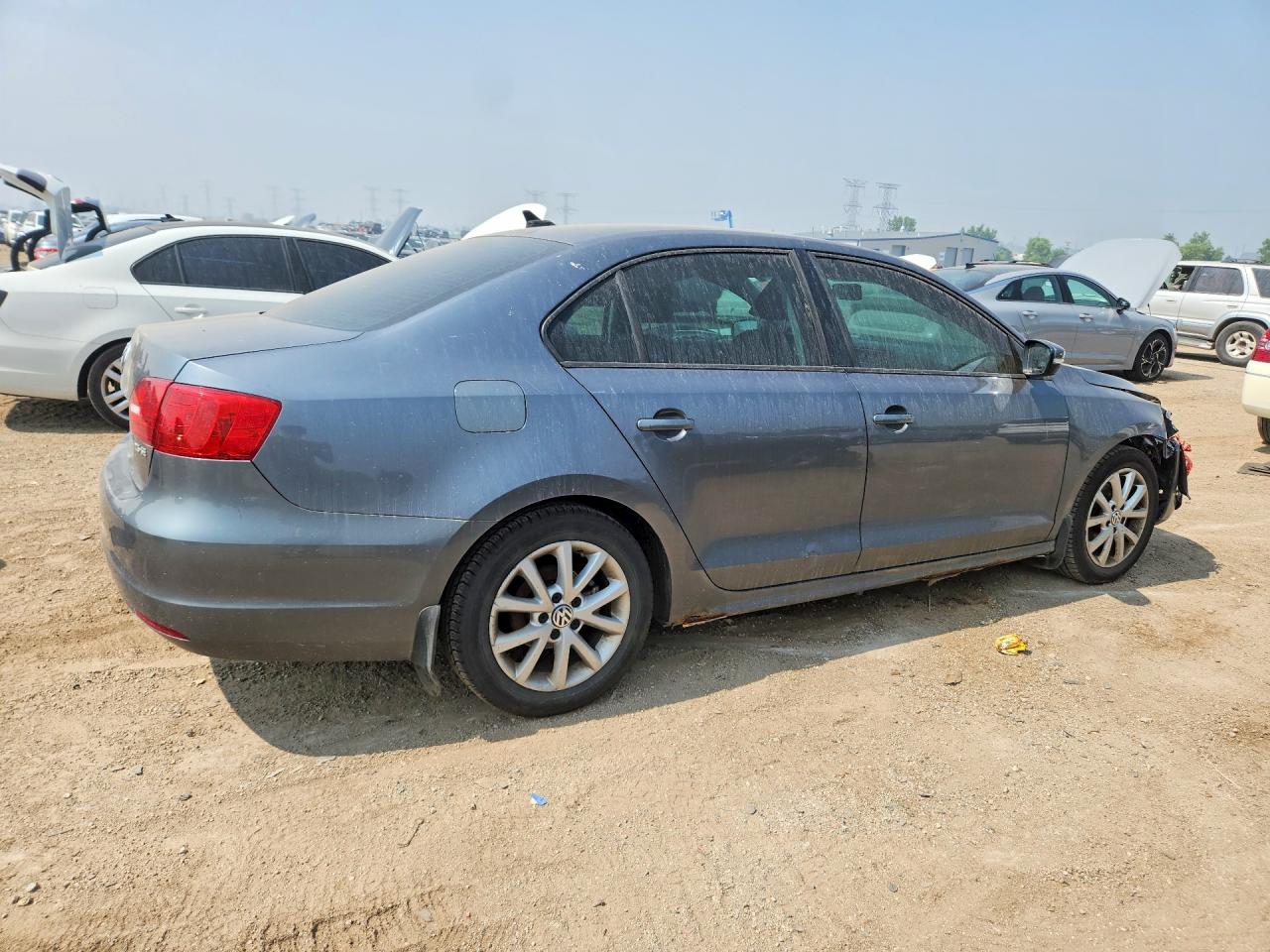 2012 Volkswagen Jetta Se Gray vin: 3VWDP7AJ4CM417665