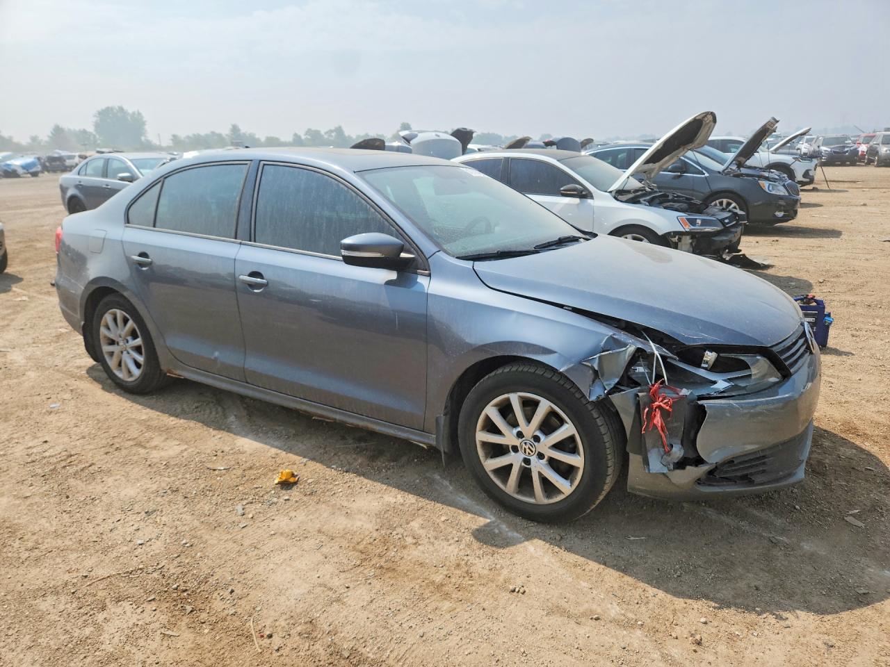 2012 Volkswagen Jetta Se Gray vin: 3VWDP7AJ4CM417665