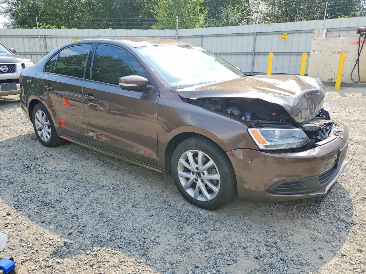 2012 Volkswagen Jetta Se Brown vin: 3VWDP7AJ4CM418346