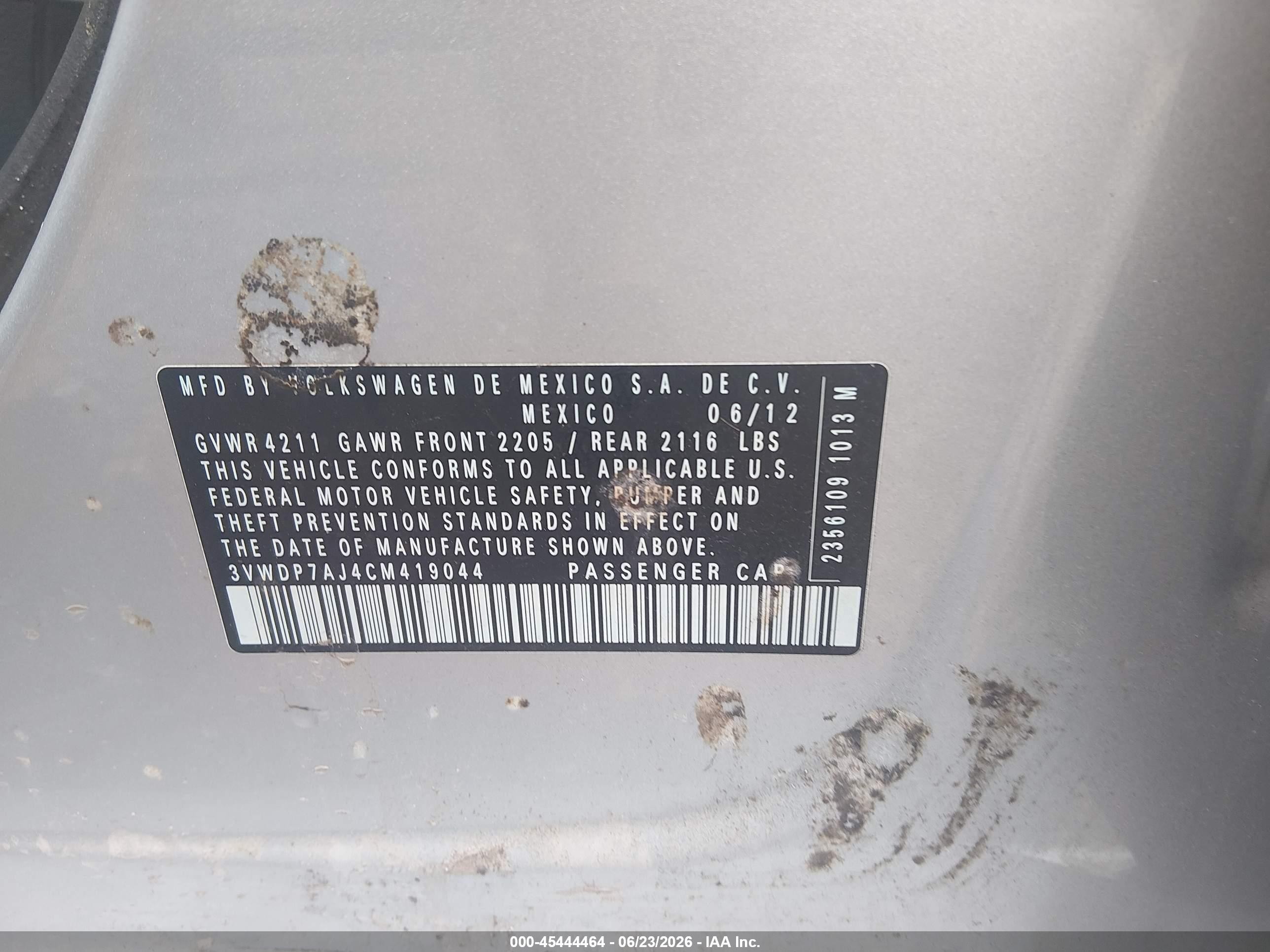 2012 Volkswagen Jetta 2.5l Se Silver vin: 3VWDP7AJ4CM419044