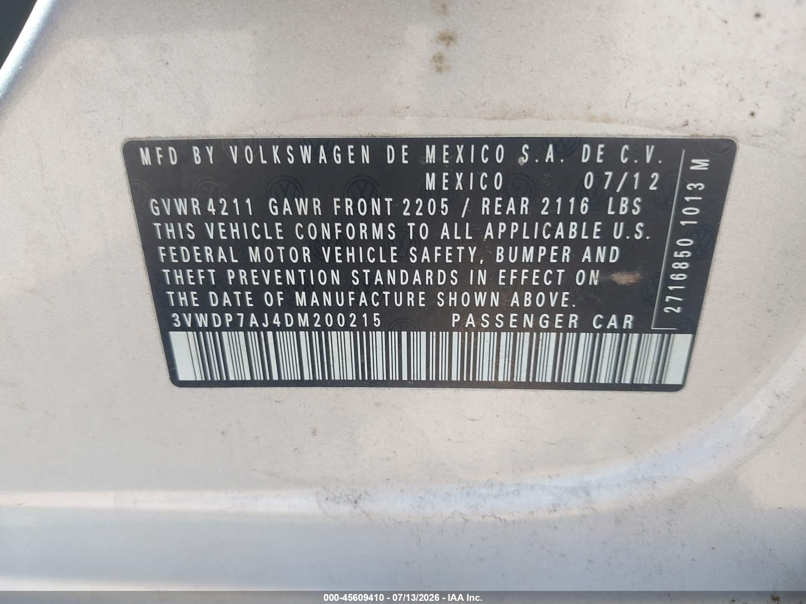 2013 Volkswagen Jetta 2.5l Se Silver vin: 3VWDP7AJ4DM200215