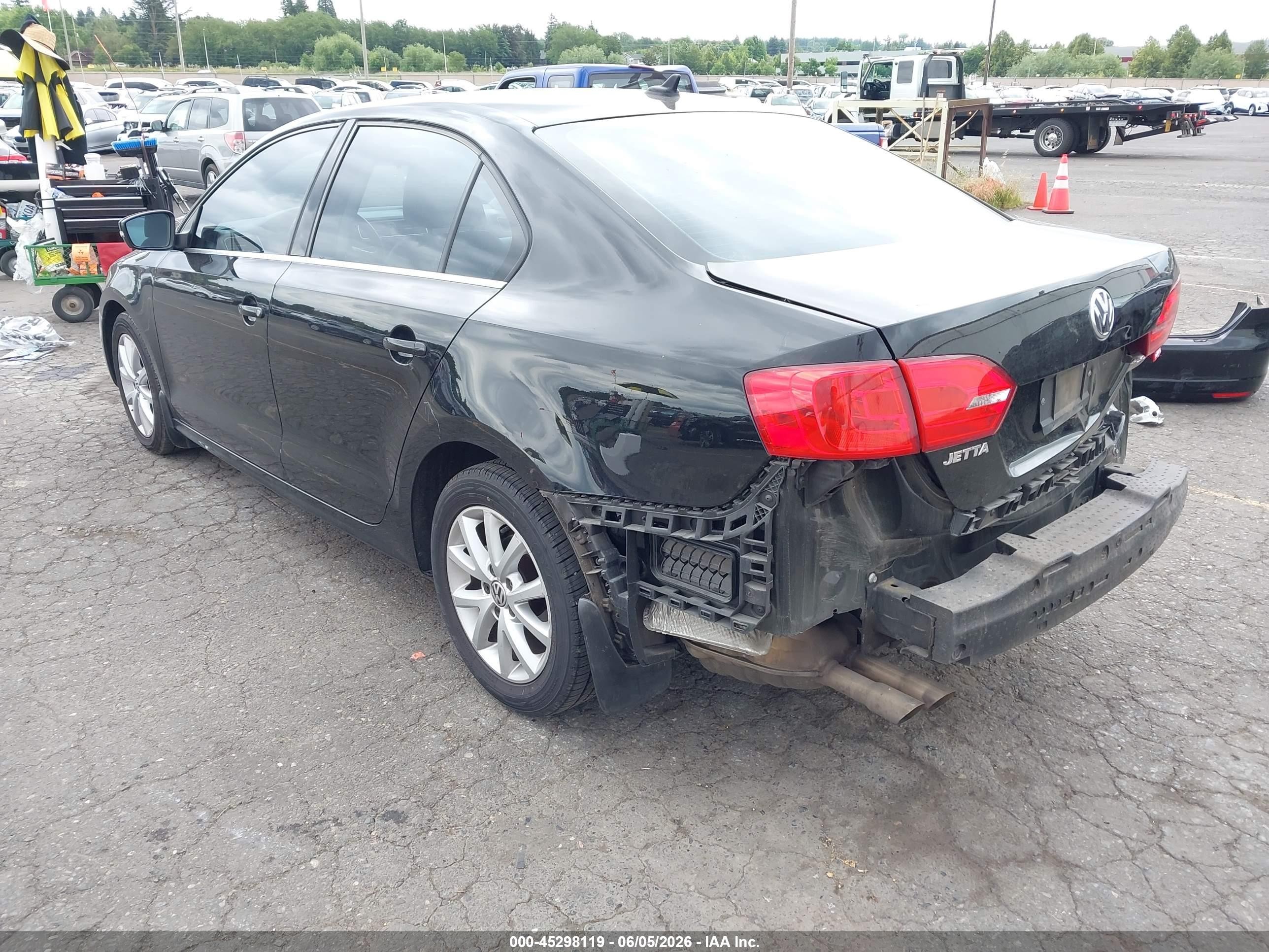 2013 Volkswagen Jetta 2.5l Se Black vin: 3VWDP7AJ4DM248927
