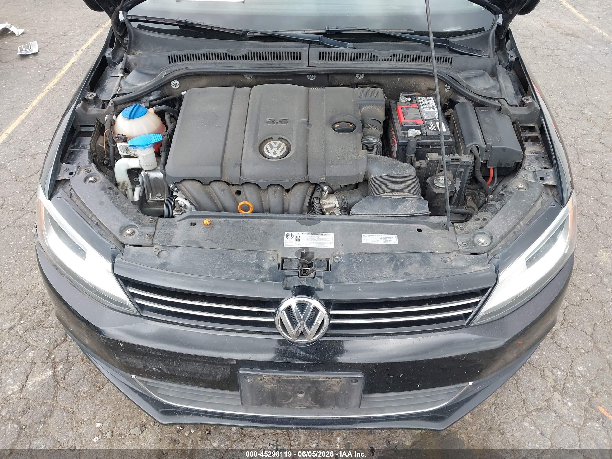 2013 Volkswagen Jetta 2.5l Se Black vin: 3VWDP7AJ4DM248927
