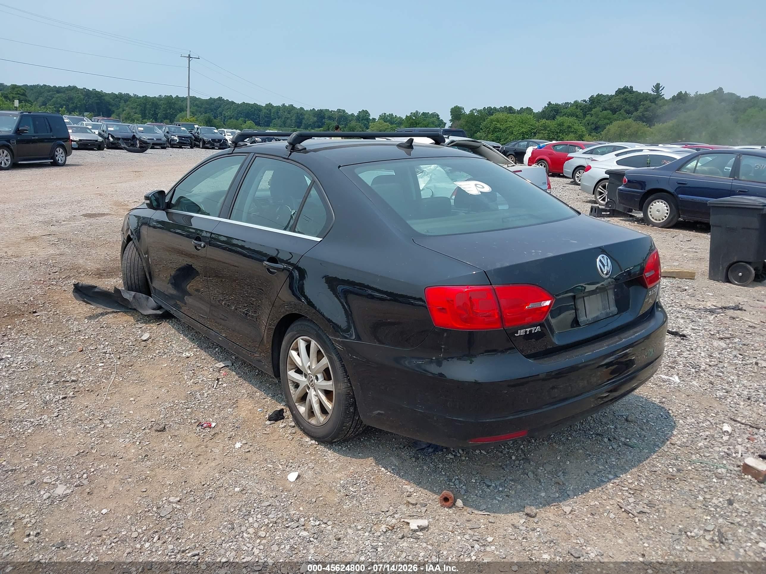 2013 Volkswagen Jetta 2.5l Se Black vin: 3VWDP7AJ4DM257319