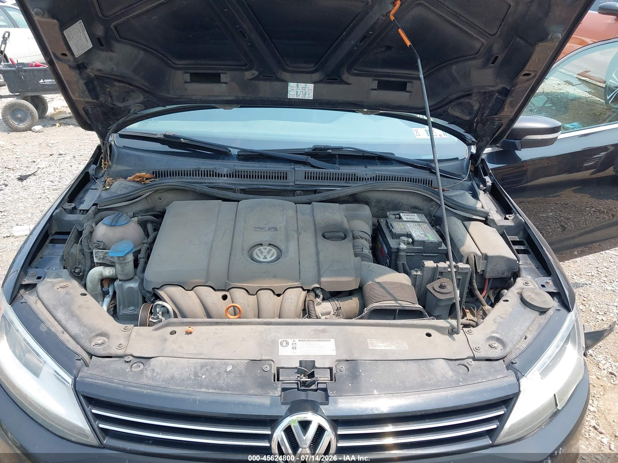 2013 Volkswagen Jetta 2.5l Se Black vin: 3VWDP7AJ4DM257319