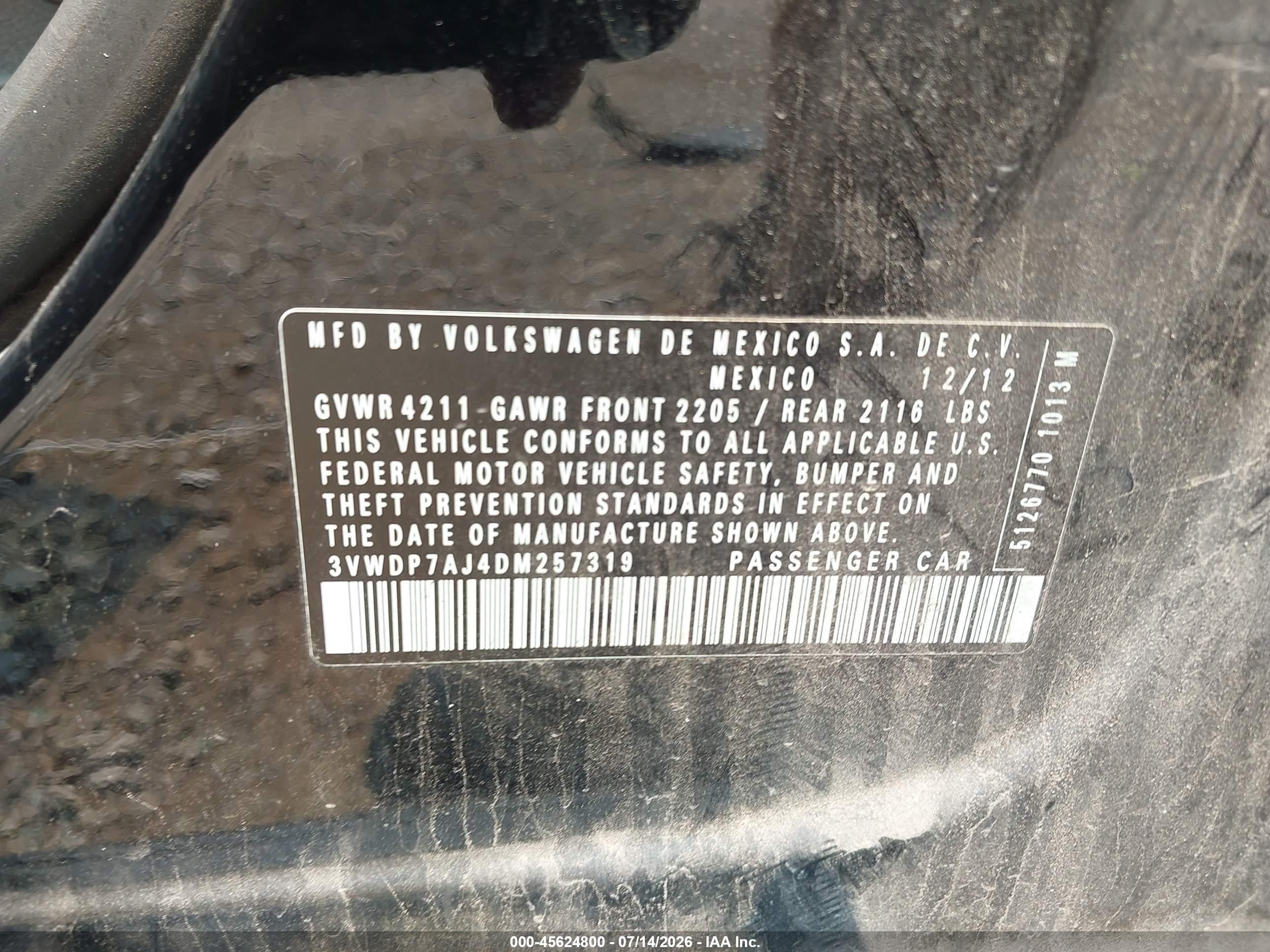 2013 Volkswagen Jetta 2.5l Se Black vin: 3VWDP7AJ4DM257319