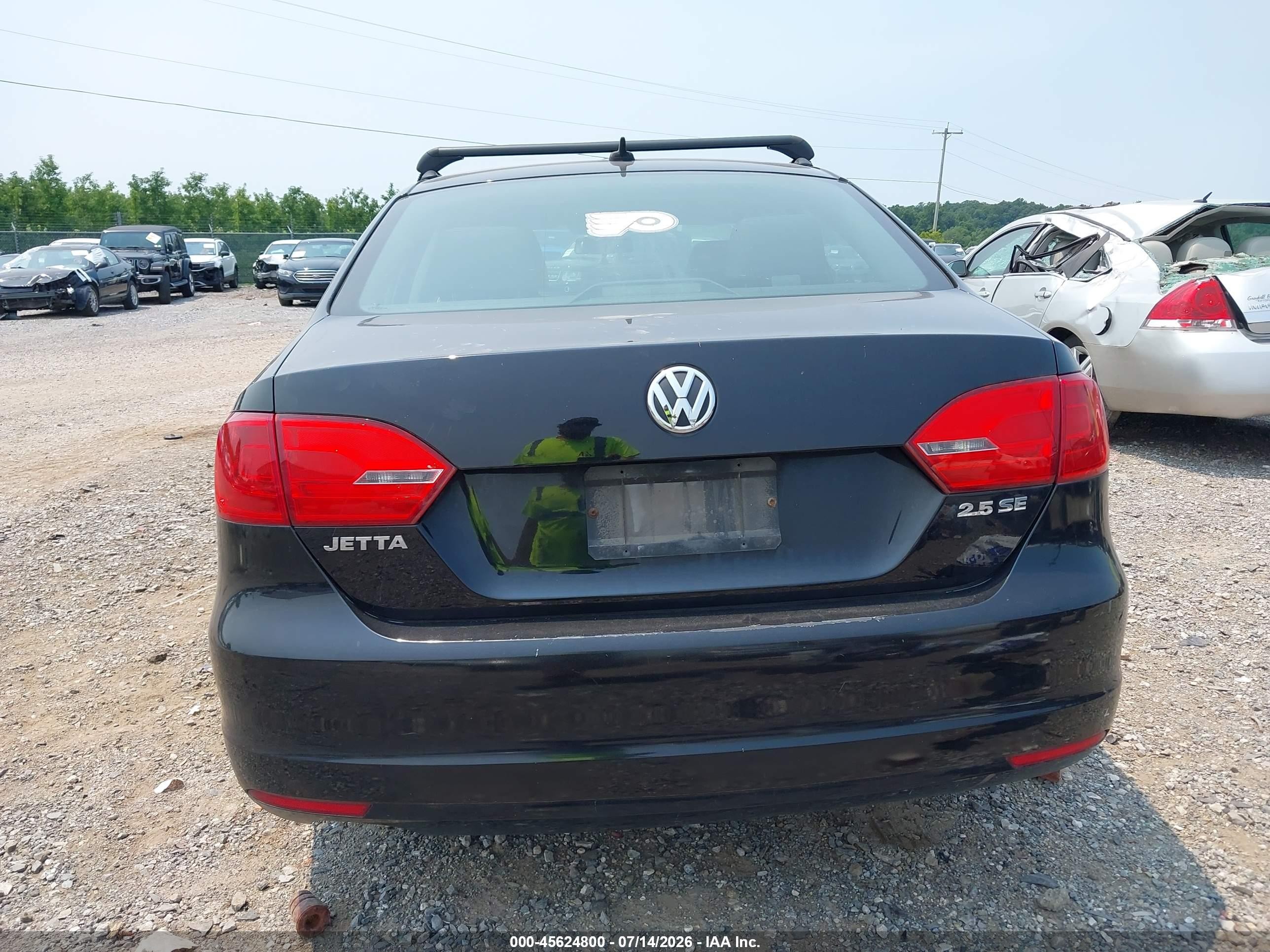 2013 Volkswagen Jetta 2.5l Se Black vin: 3VWDP7AJ4DM257319