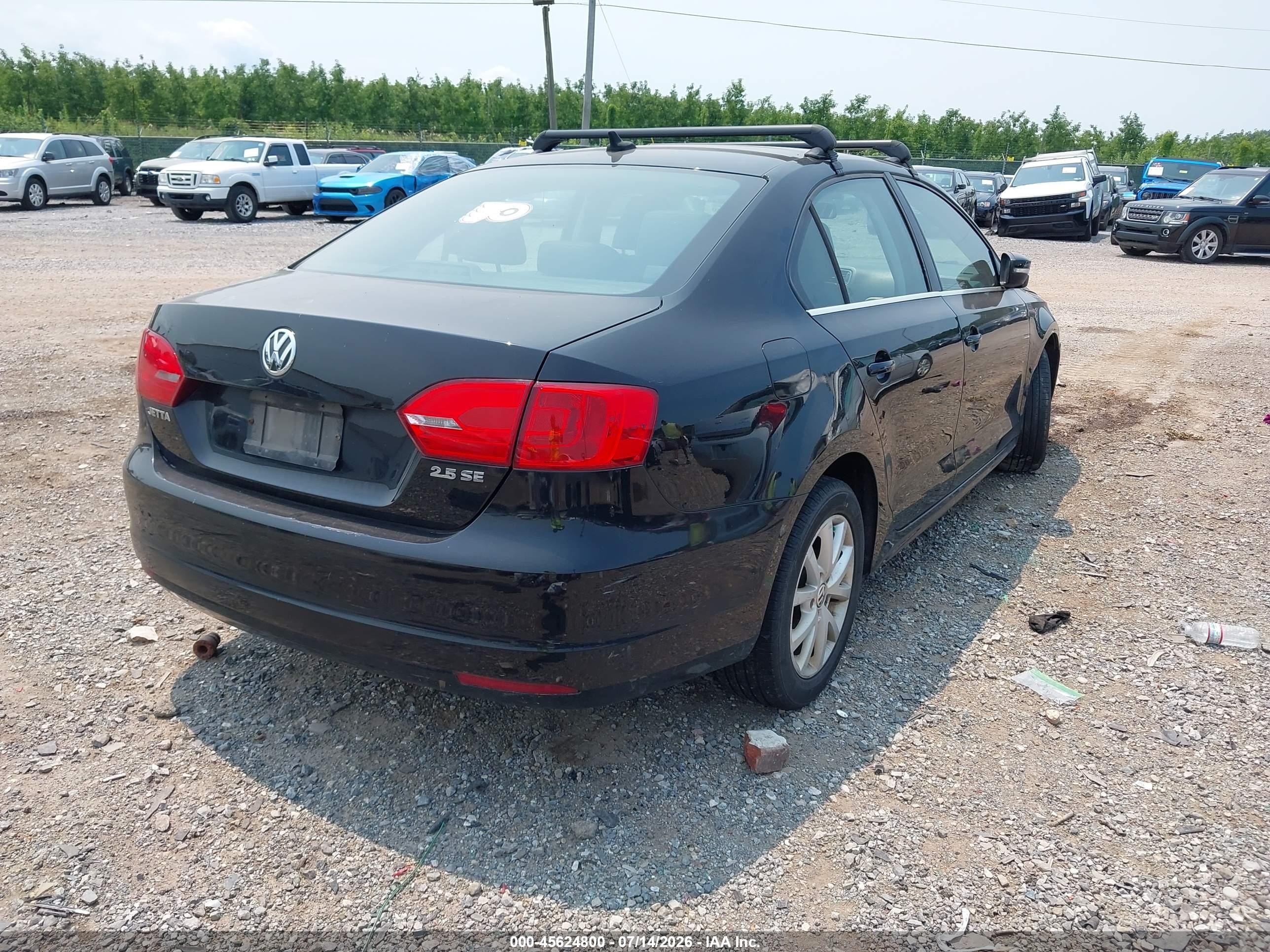 2013 Volkswagen Jetta 2.5l Se Black vin: 3VWDP7AJ4DM257319