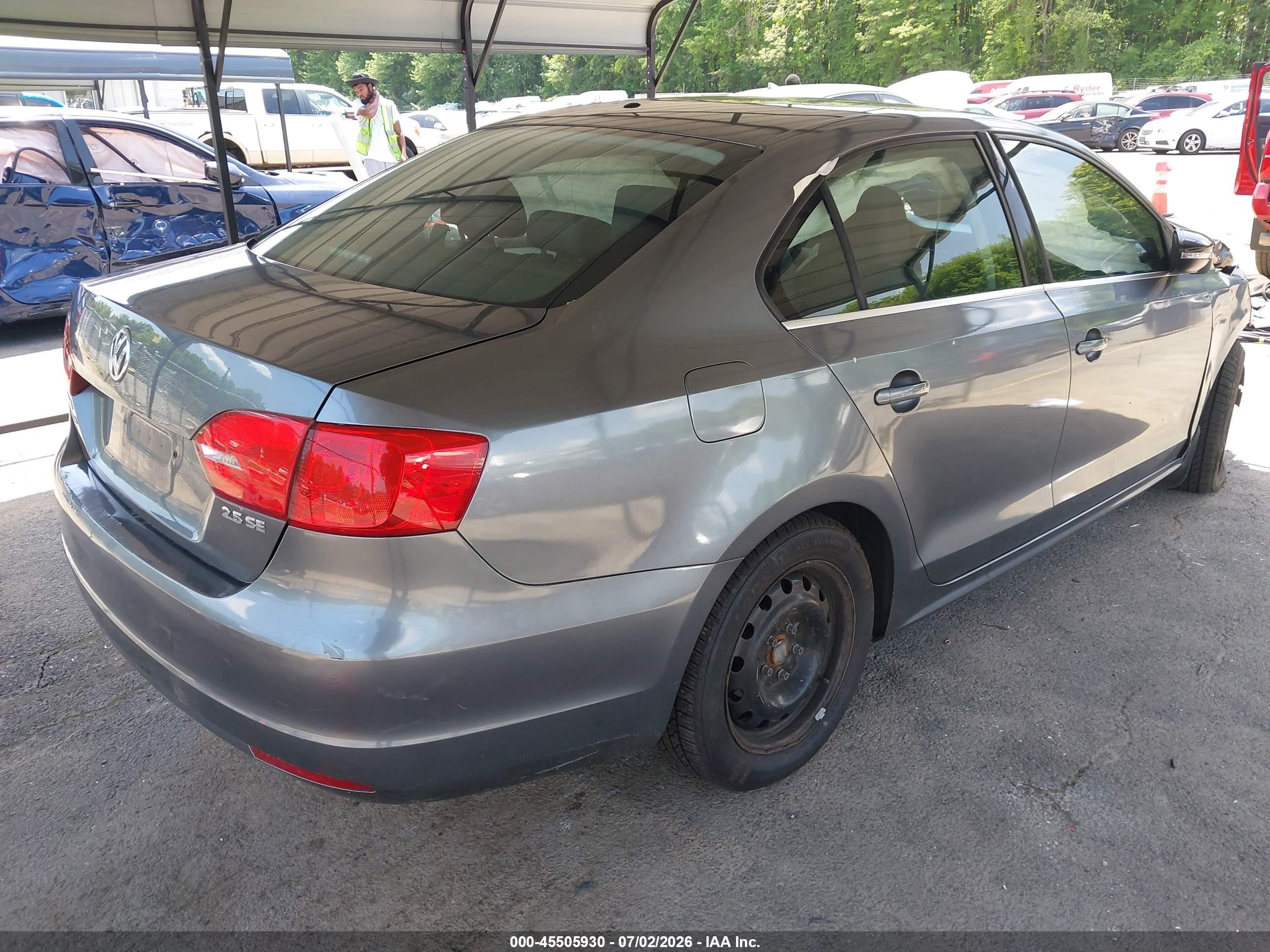 2013 Volkswagen Jetta 2.5l Se Gray vin: 3VWDP7AJ4DM277456