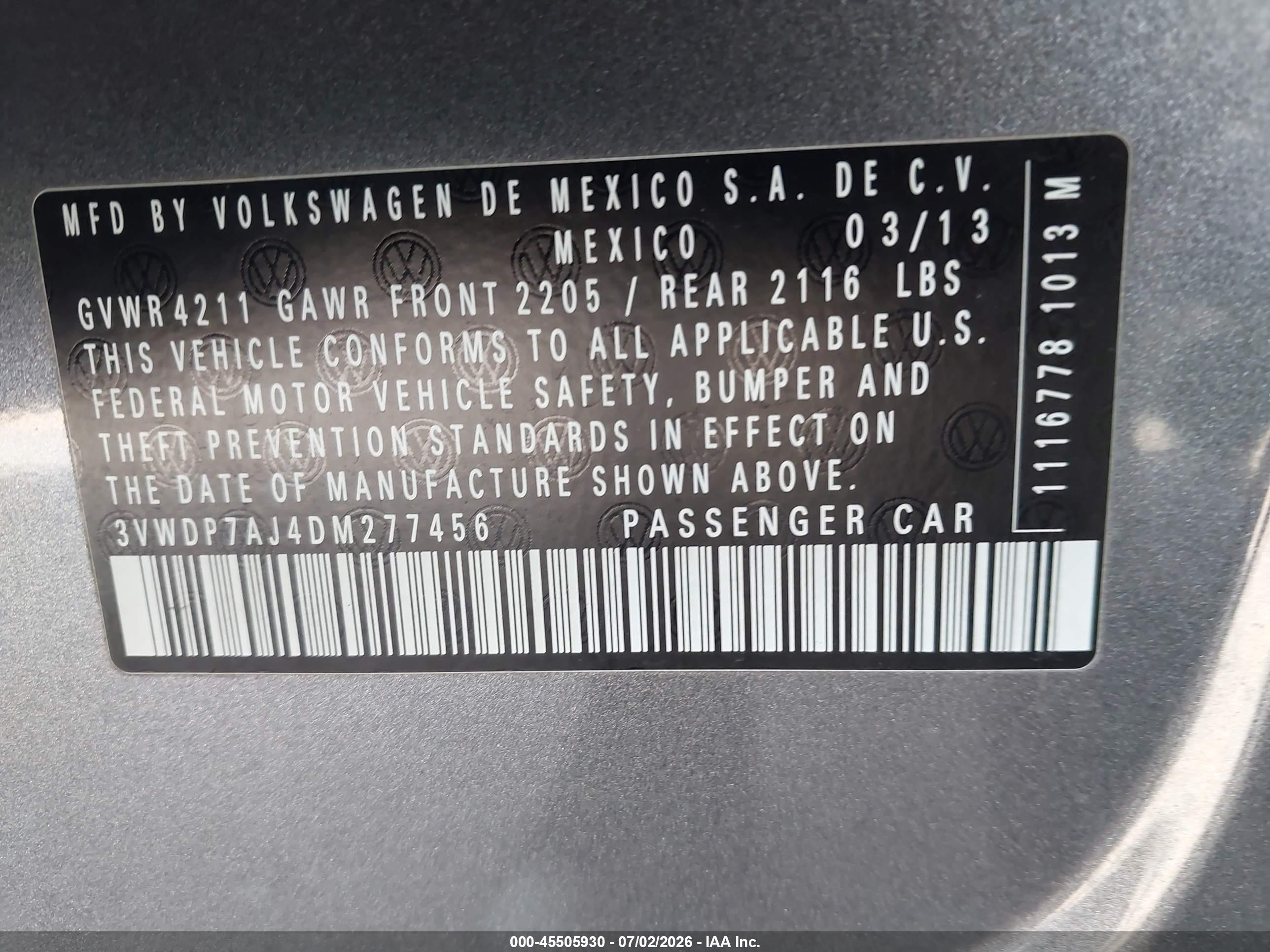 2013 Volkswagen Jetta 2.5l Se Gray vin: 3VWDP7AJ4DM277456