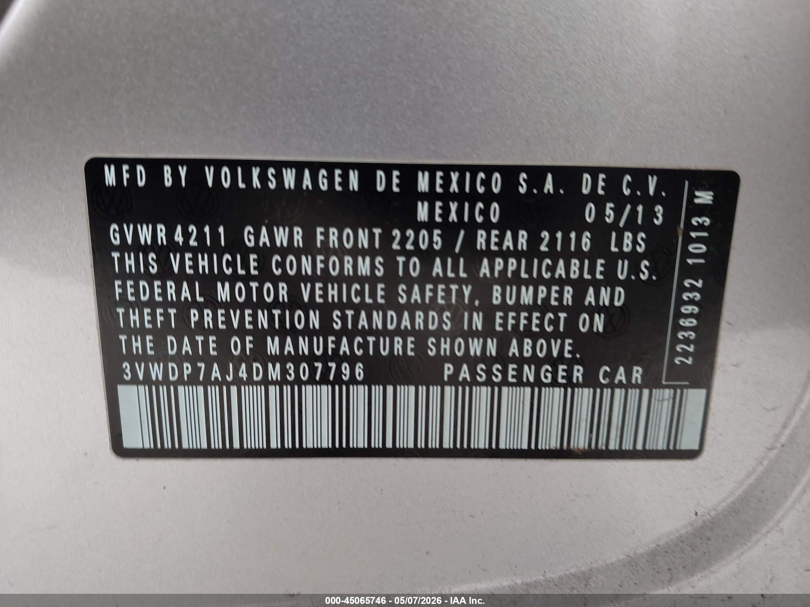 2013 Volkswagen Jetta 2.5l Se Silver vin: 3VWDP7AJ4DM307796