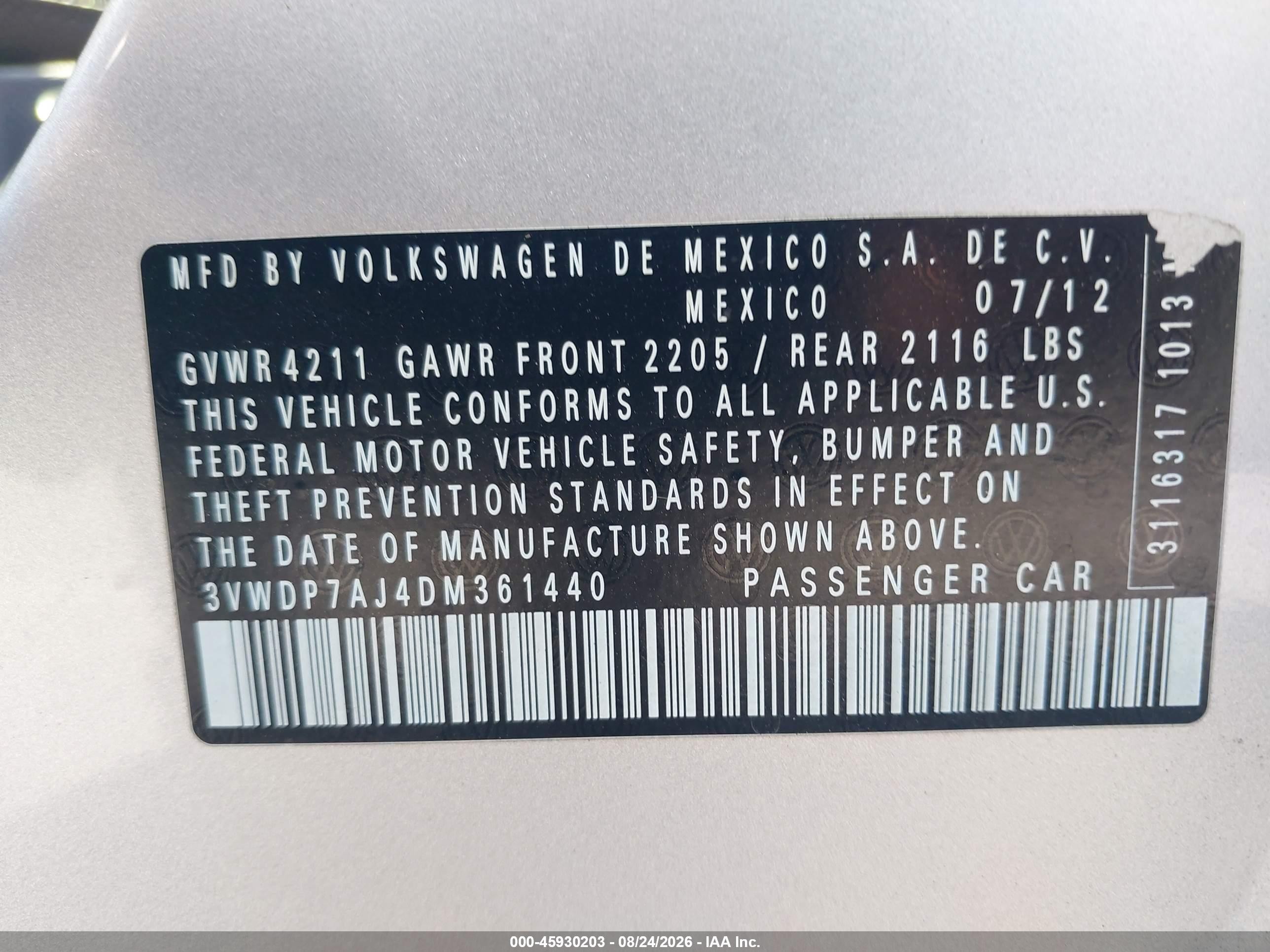 2013 Volkswagen Jetta 2.5l Se Серебряный vin: 3VWDP7AJ4DM361440
