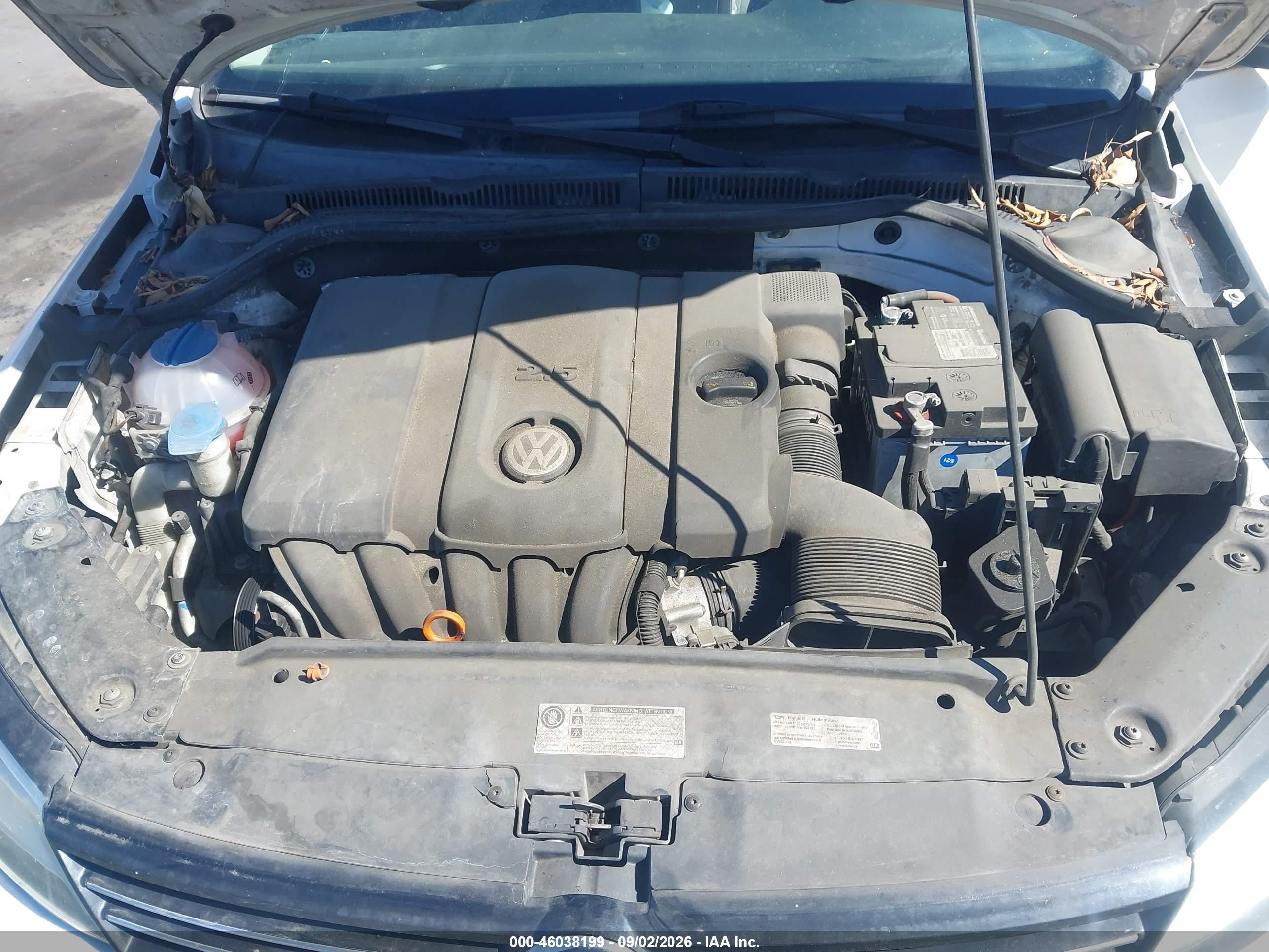 2013 Volkswagen Jetta 2.5l Se White vin: 3VWDP7AJ4DM384944