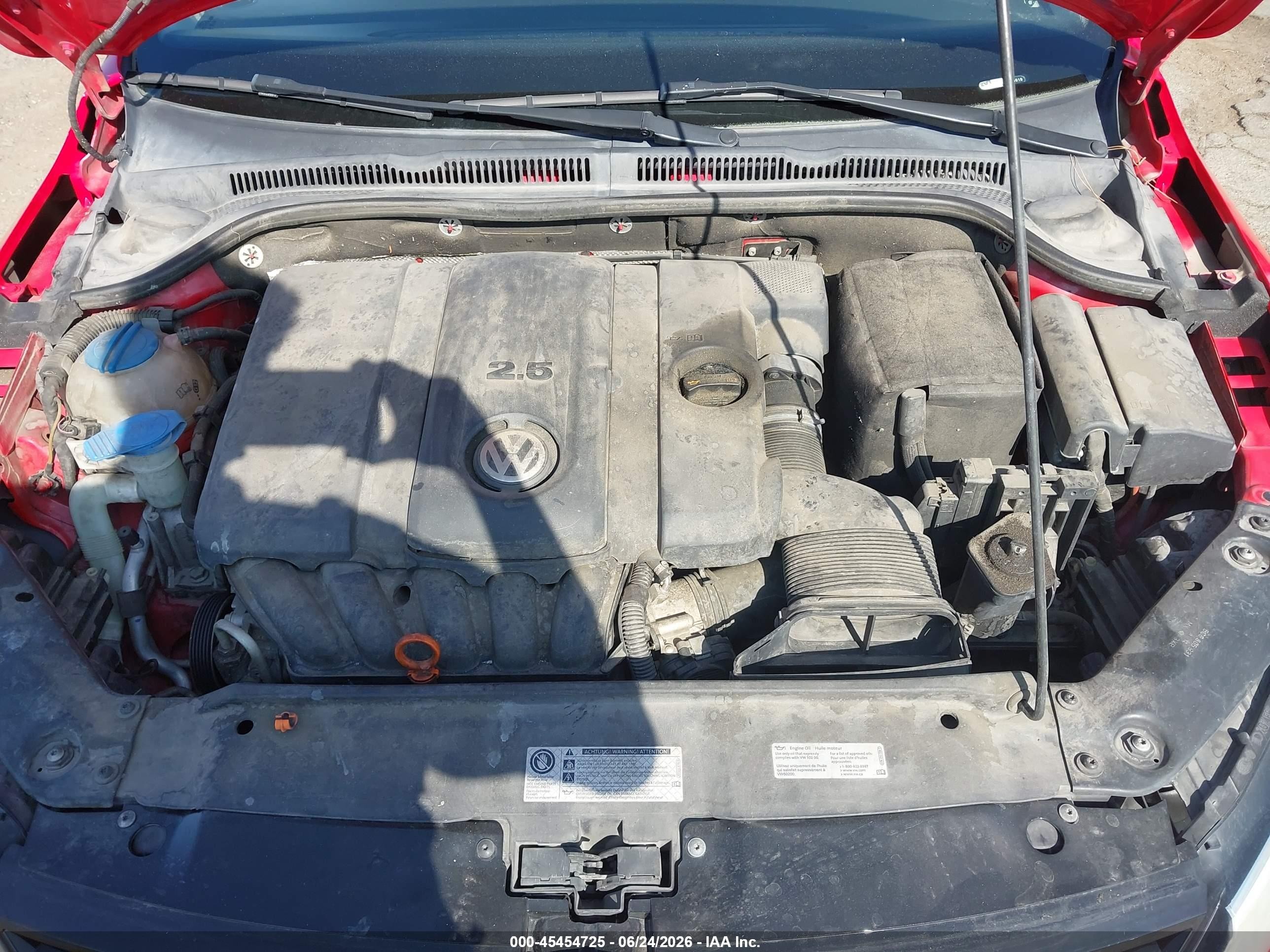 2013 Volkswagen Jetta 2.5l Se Red vin: 3VWDP7AJ4DM395619