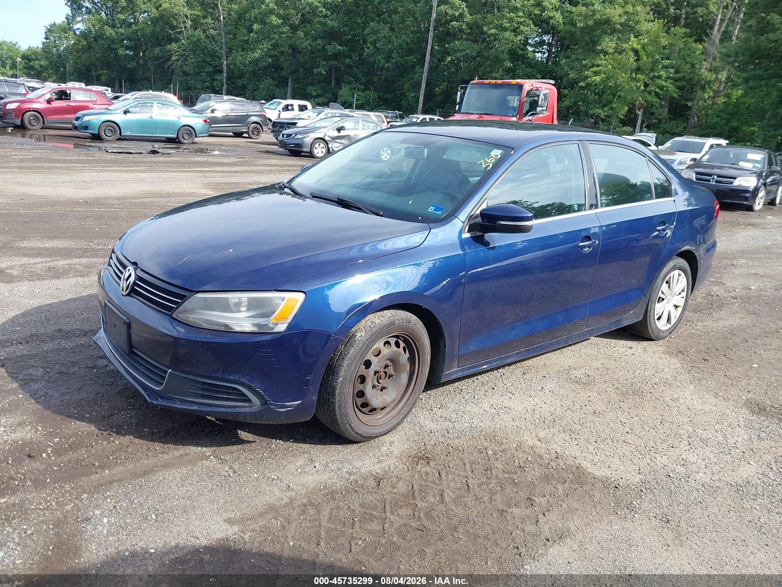 2013 Volkswagen Jetta 2.5l Se Синий vin: 3VWDP7AJ4DM408207