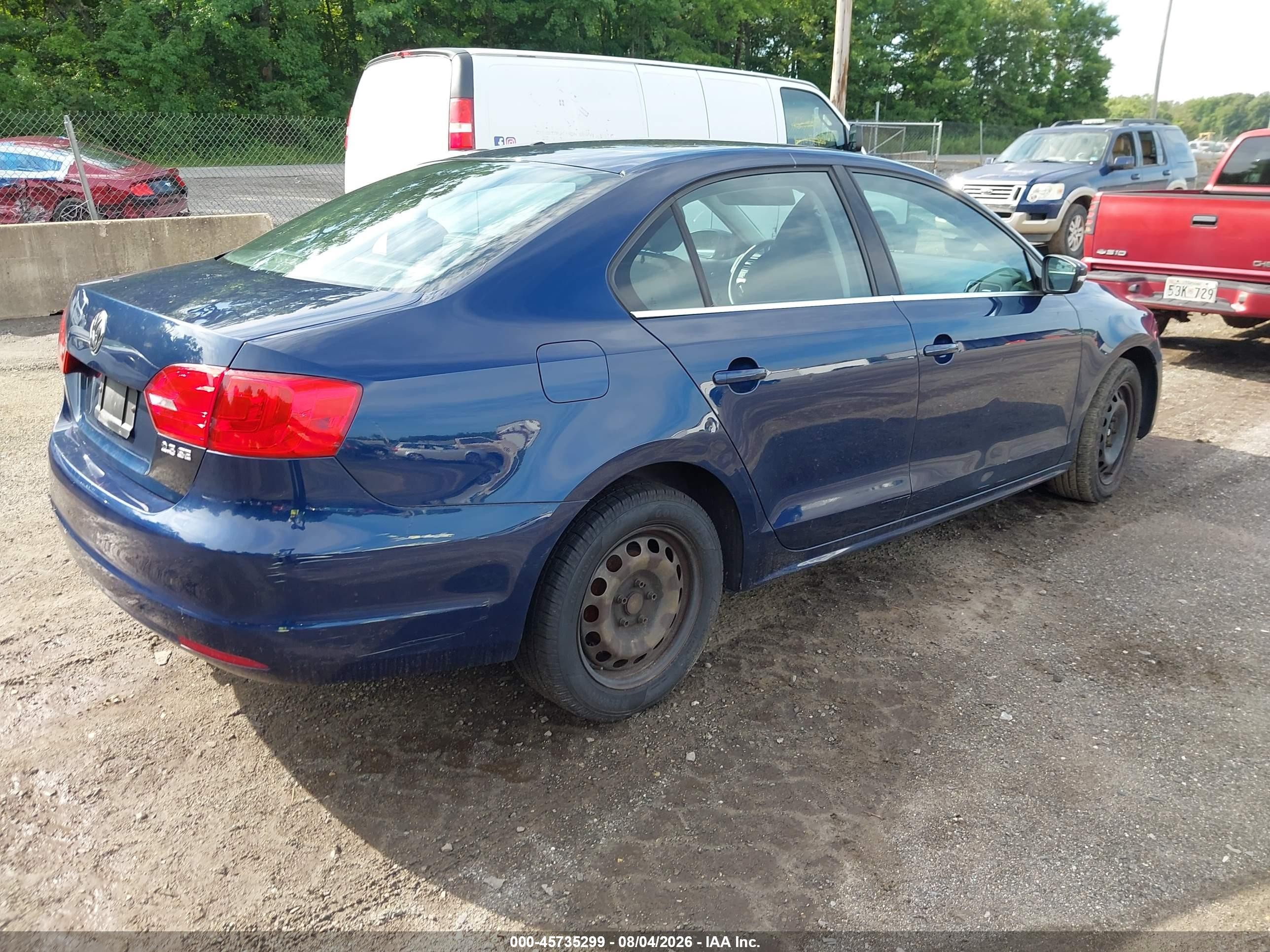 2013 Volkswagen Jetta 2.5l Se Синий vin: 3VWDP7AJ4DM408207