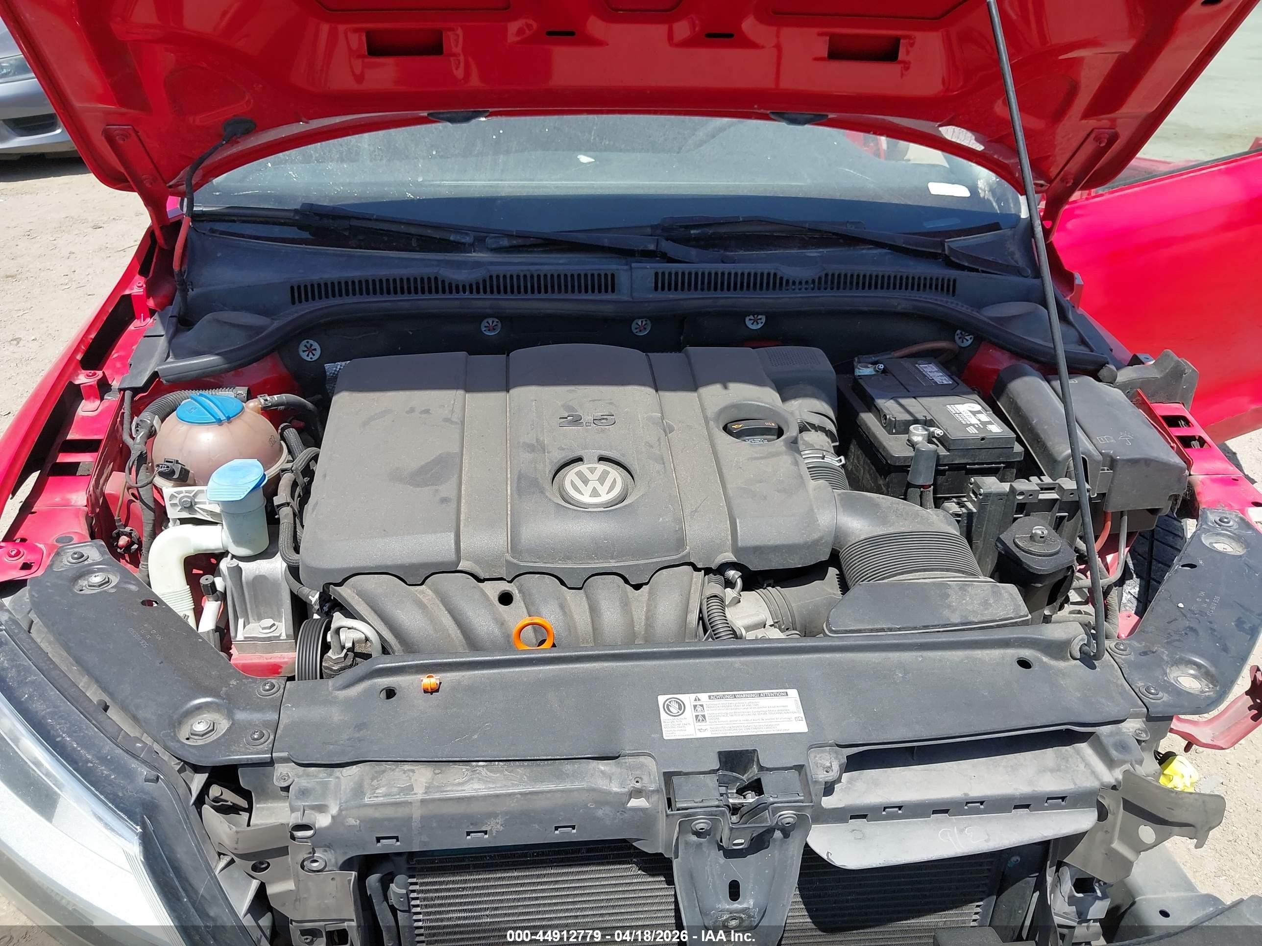 2012 Volkswagen Jetta 2.5l Se Красный vin: 3VWDP7AJ5CM031076